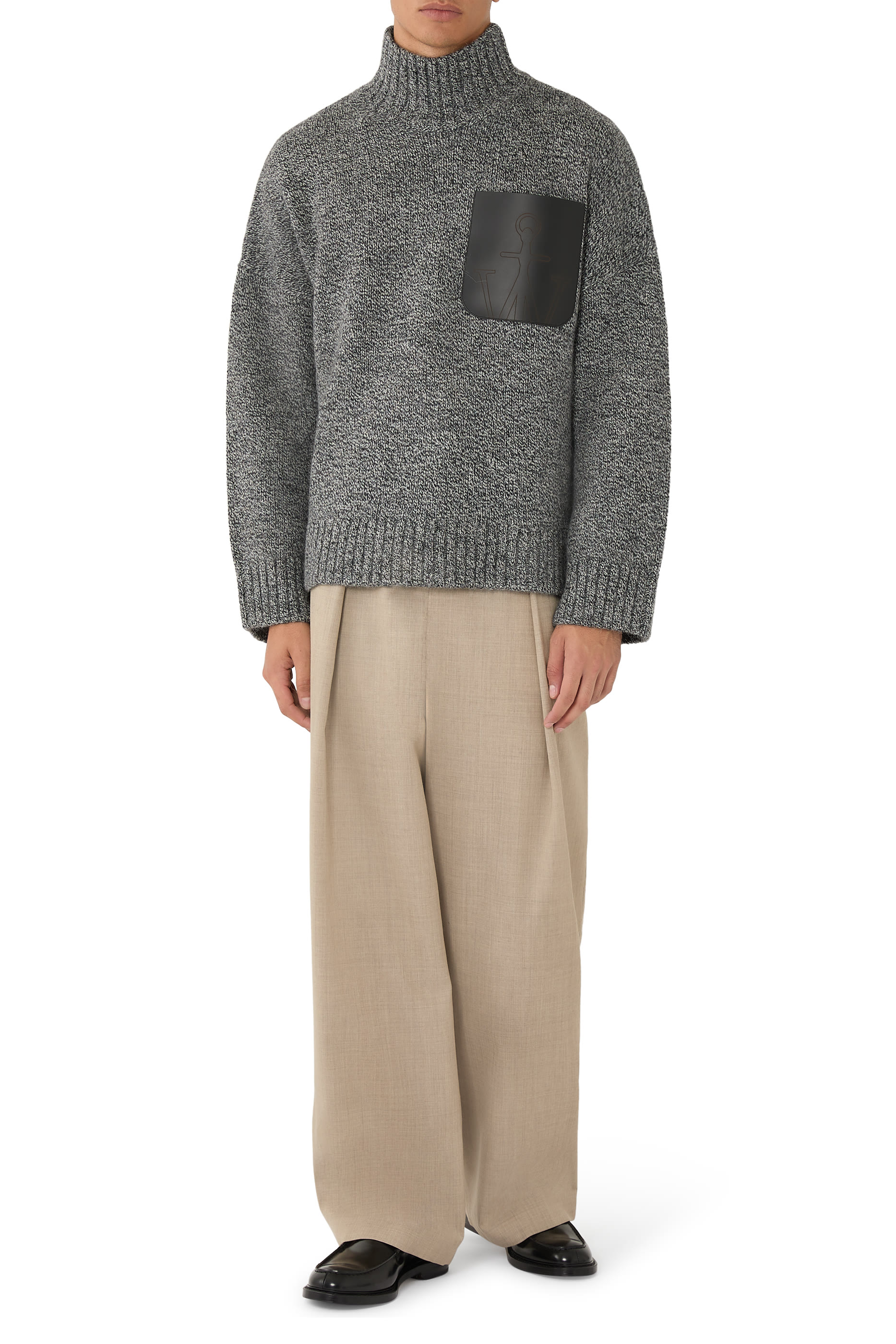 Leather Patch Pocket Jumper 