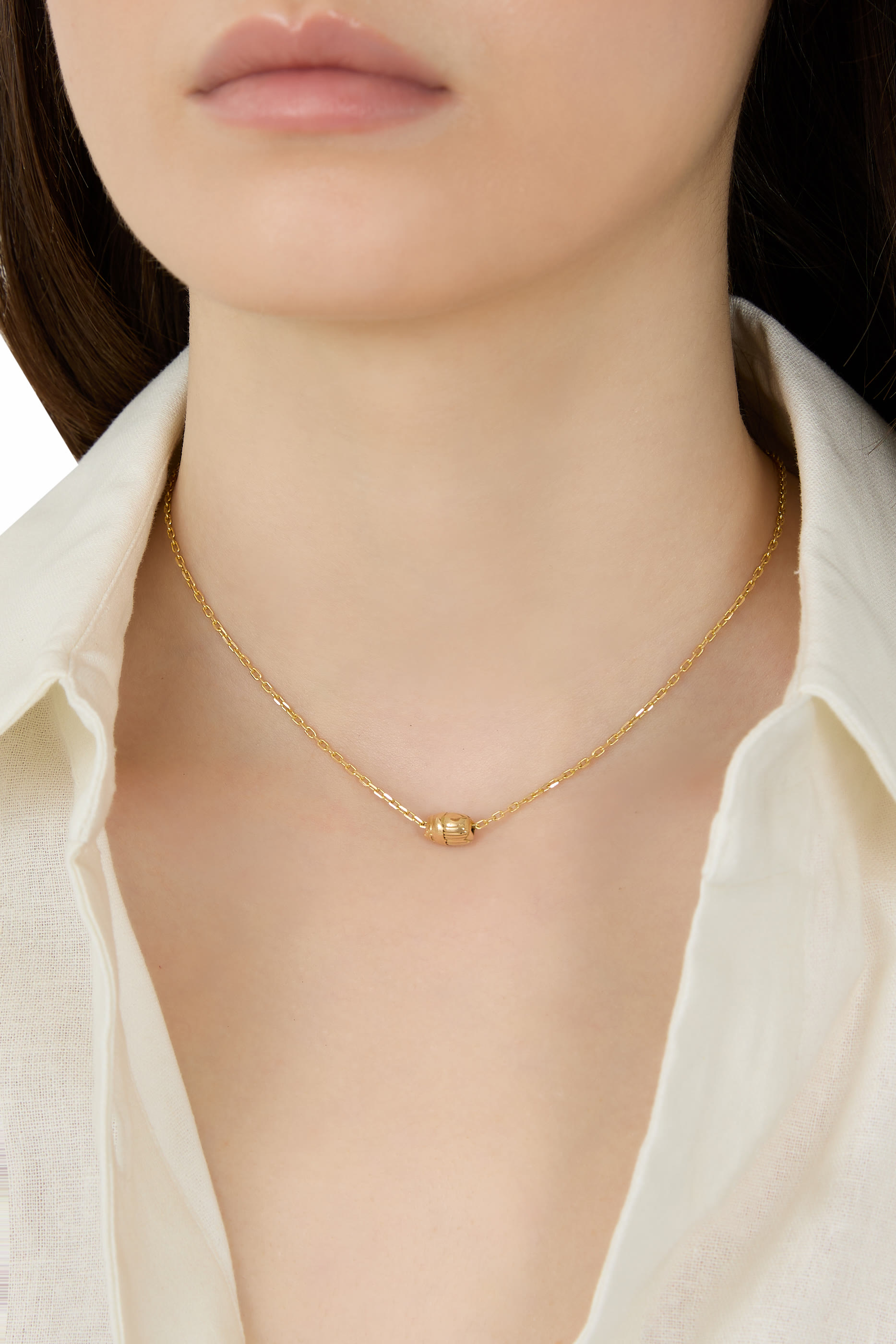Solar Voyage Chain Necklace, 18k Yellow Gold