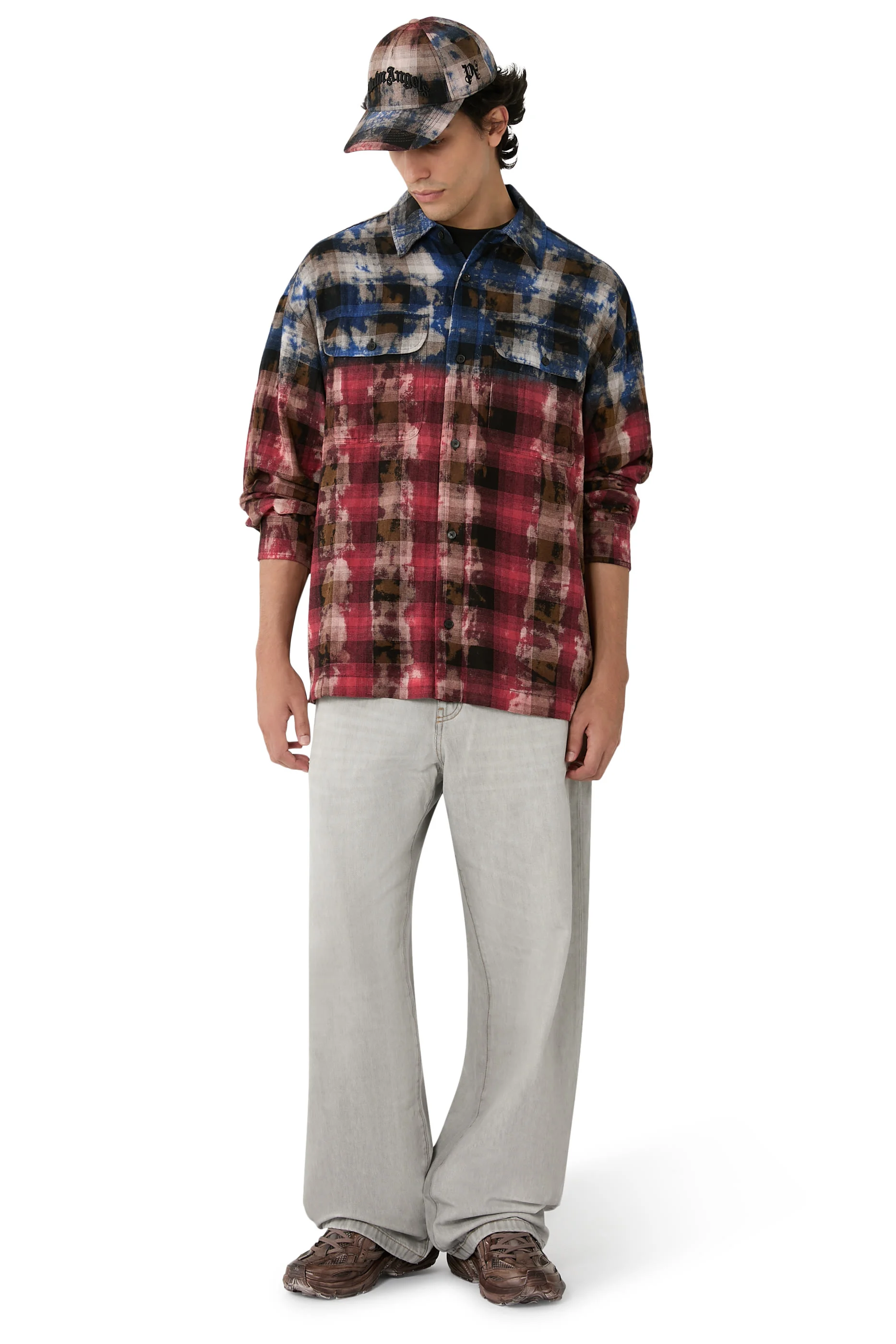 Curved Logo Check Cap