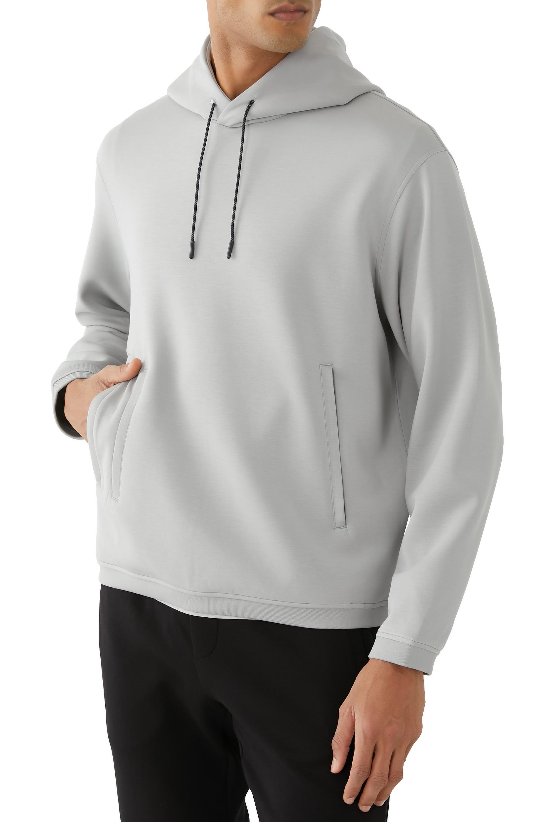 Jersey Hoodie with Eagle Logo Patch