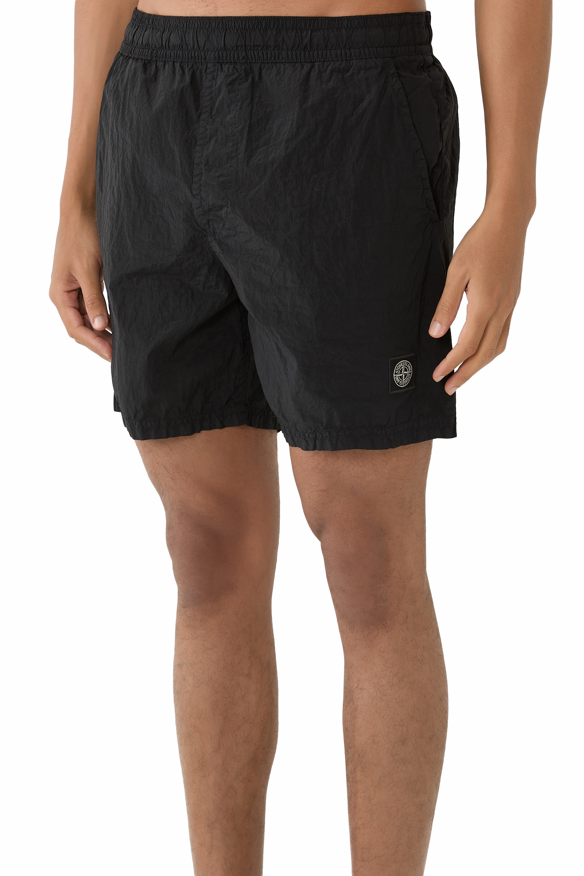 Compass-Patch Swim Shorts