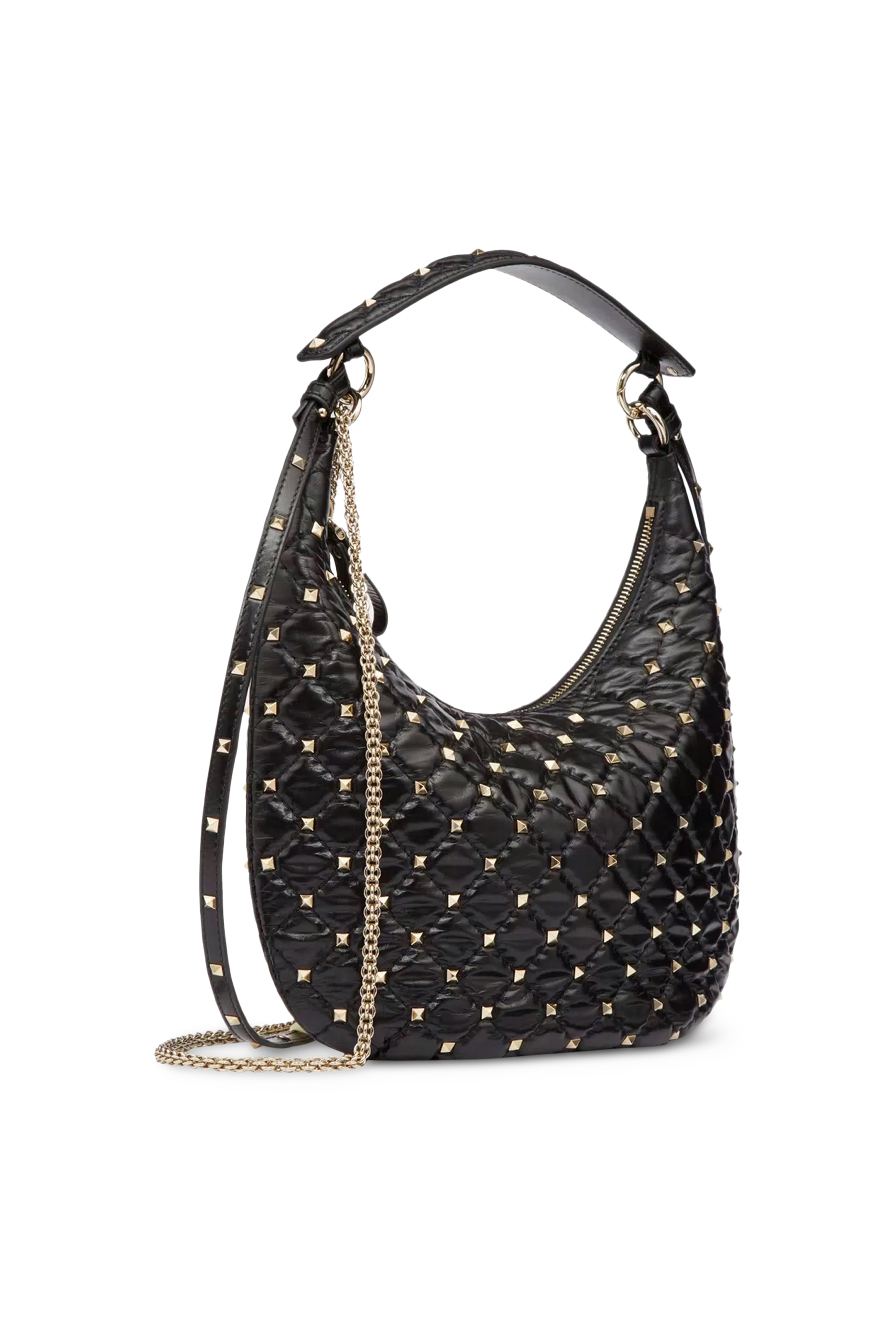 Rockstud Spike Small Hobo Bag