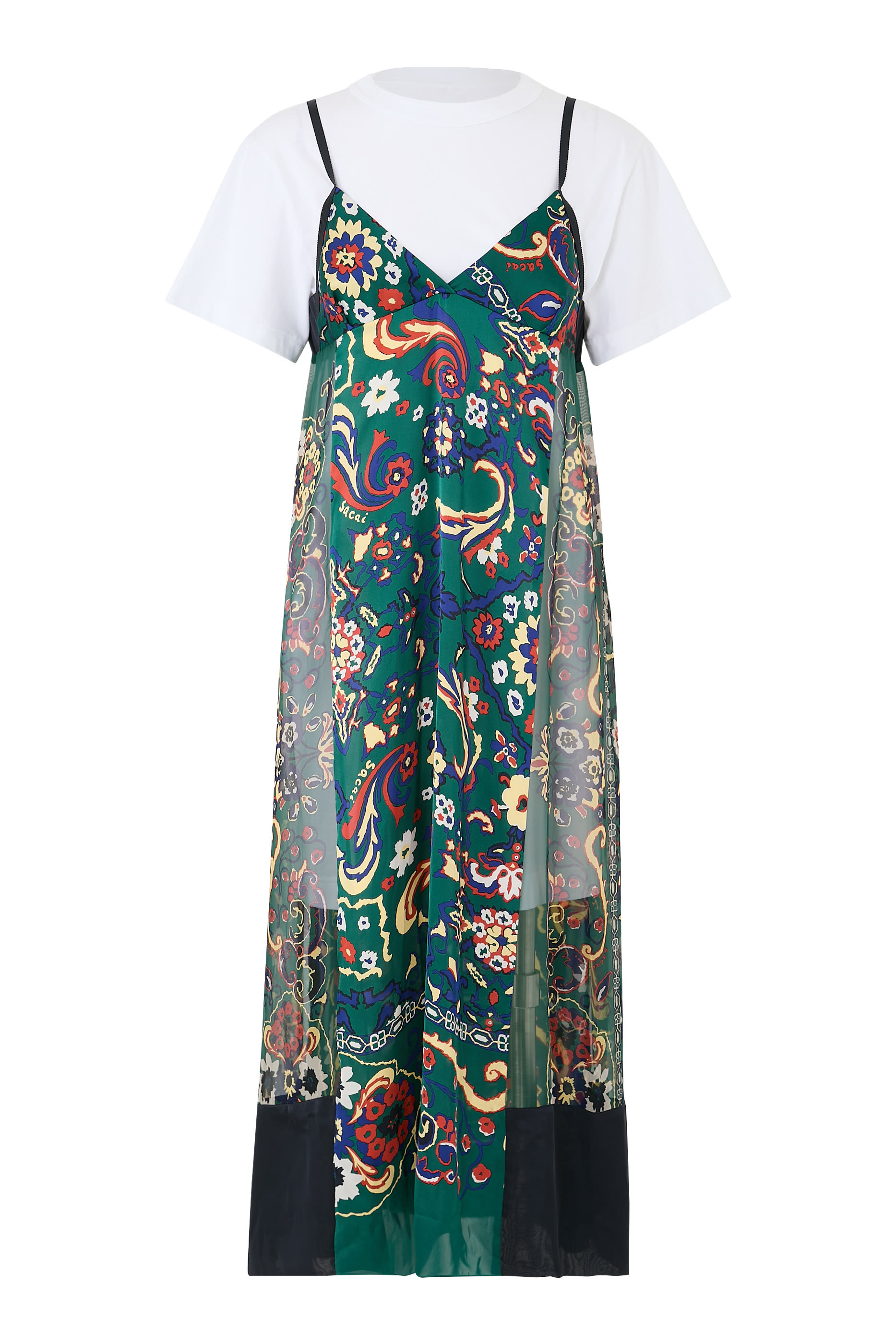 Floral Print Overlay T-Shirt Dress