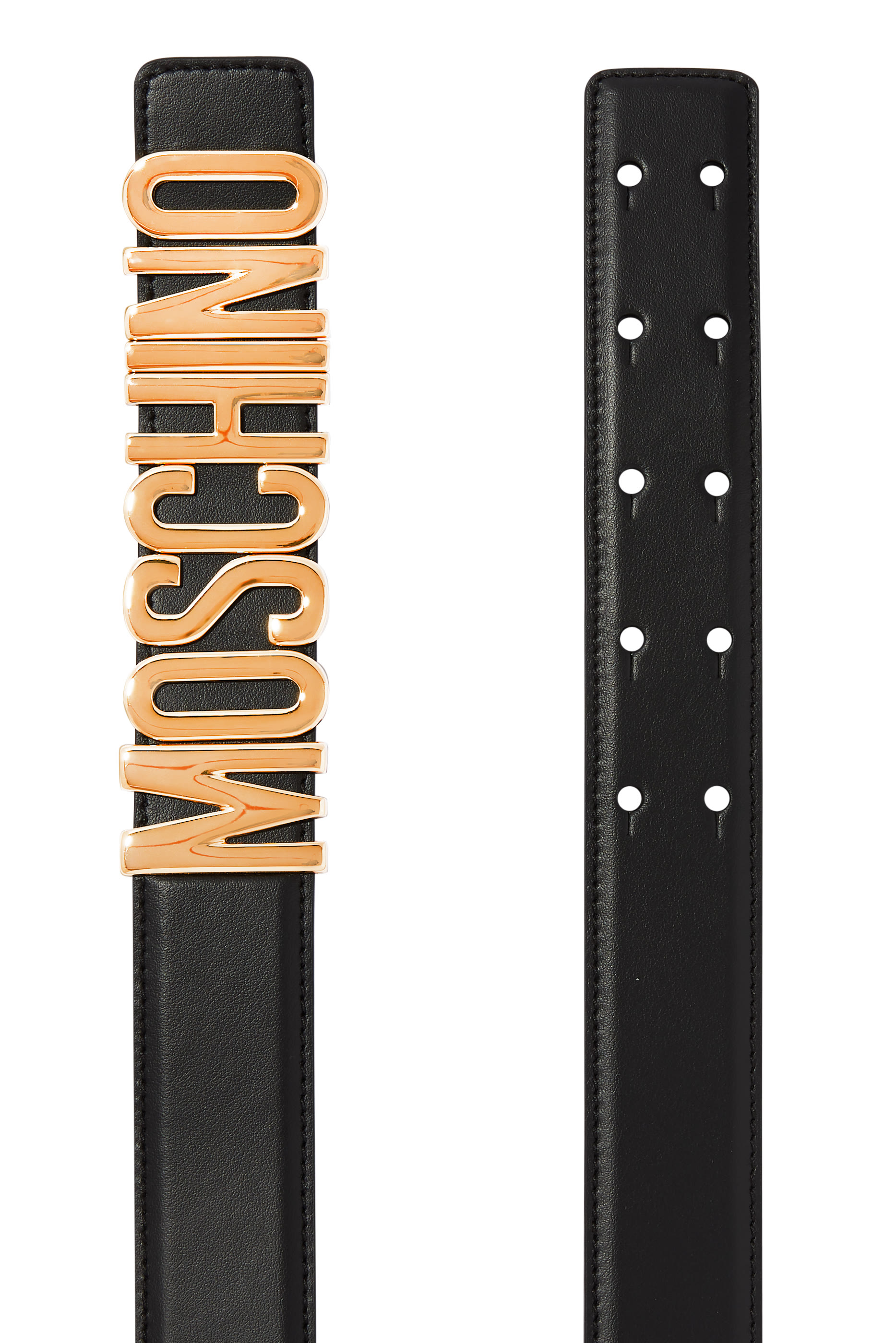 Wide Logo Leather Belt