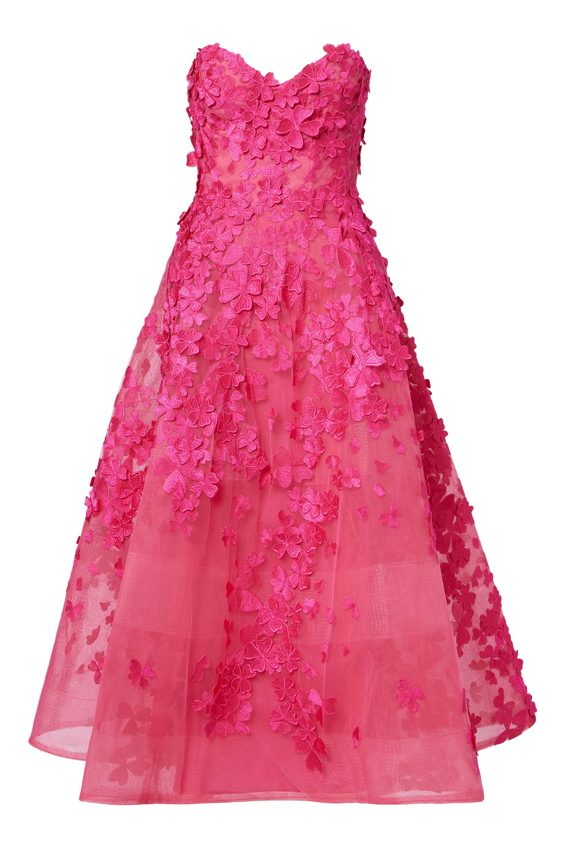 Sweetheart Lace Tea-Length Dress