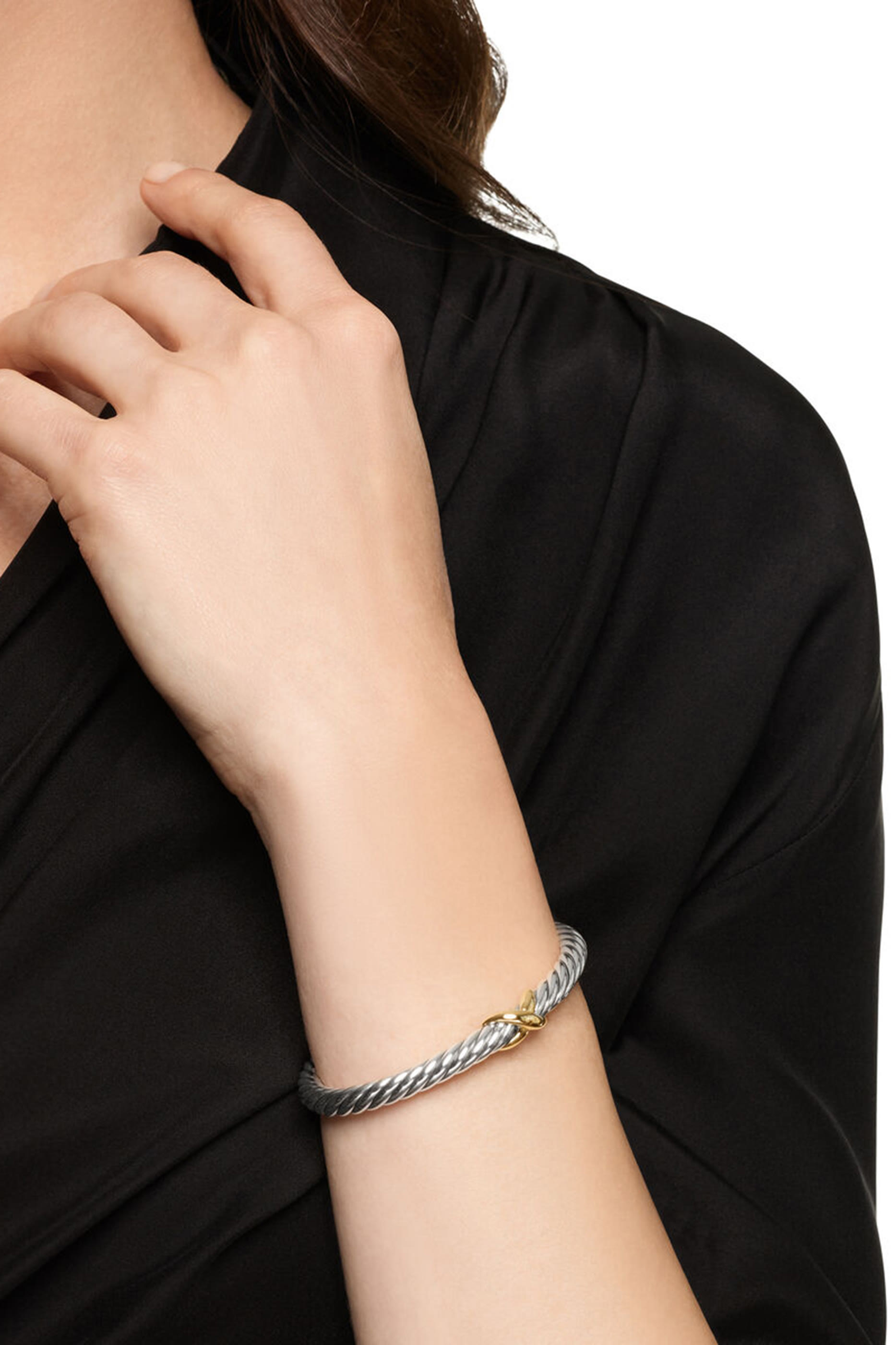 Cable Flex&reg; X Bracelet, Sterling Silver & 14K Yellow Gold