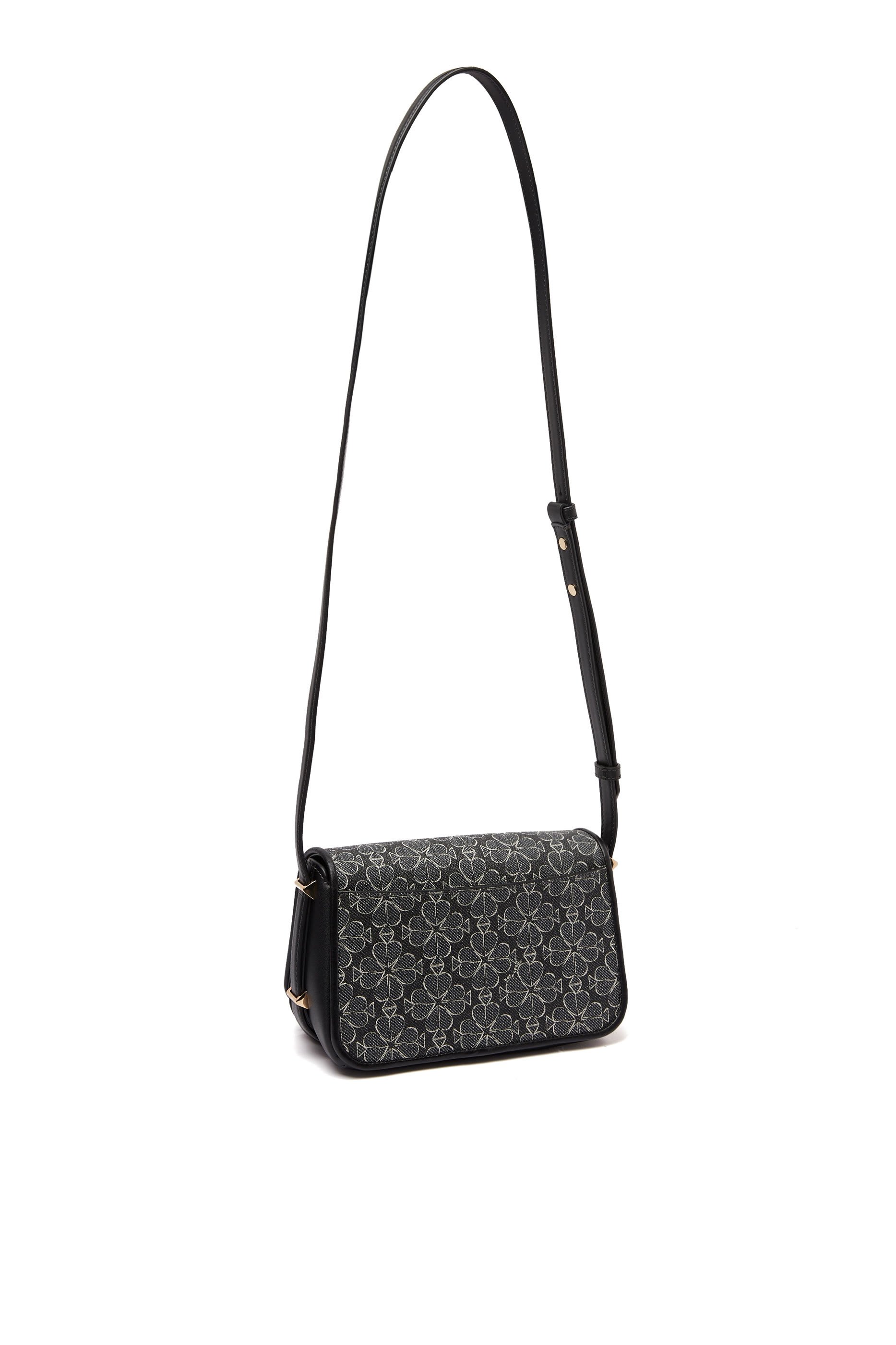 Spade Flower Jacquard Small Flap Crossbody Bag