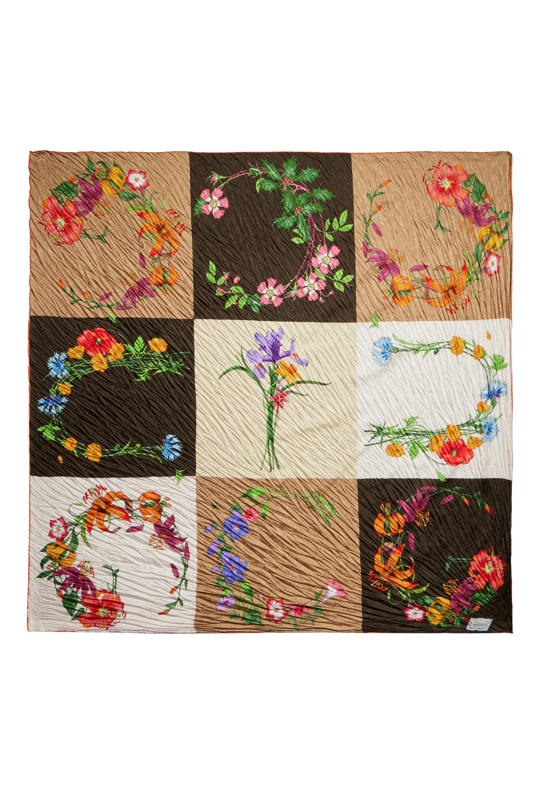 All-Over Floral Geometric Print Shawl