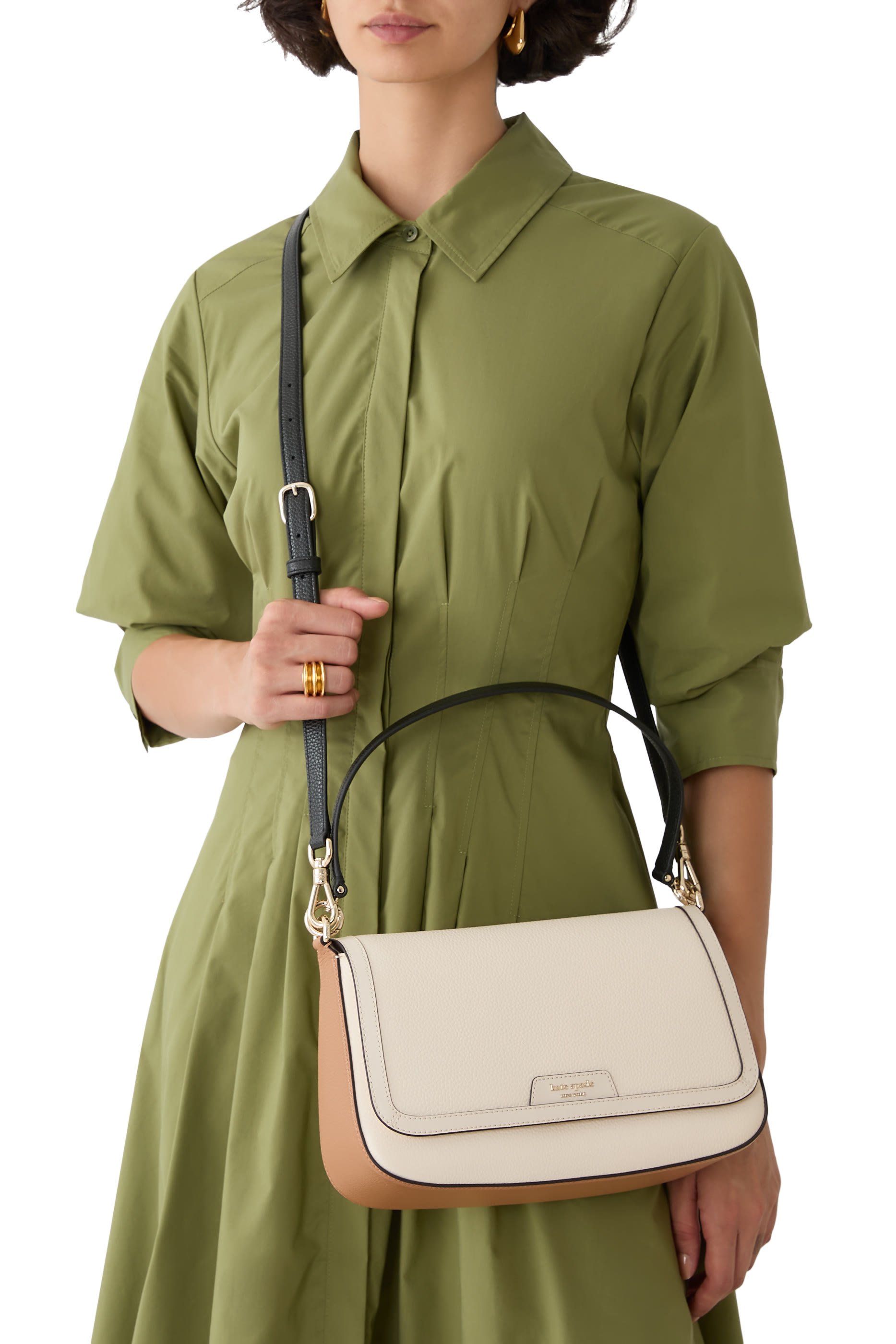 Hudson Colorblock  Convertible Flap Shoulder Bag