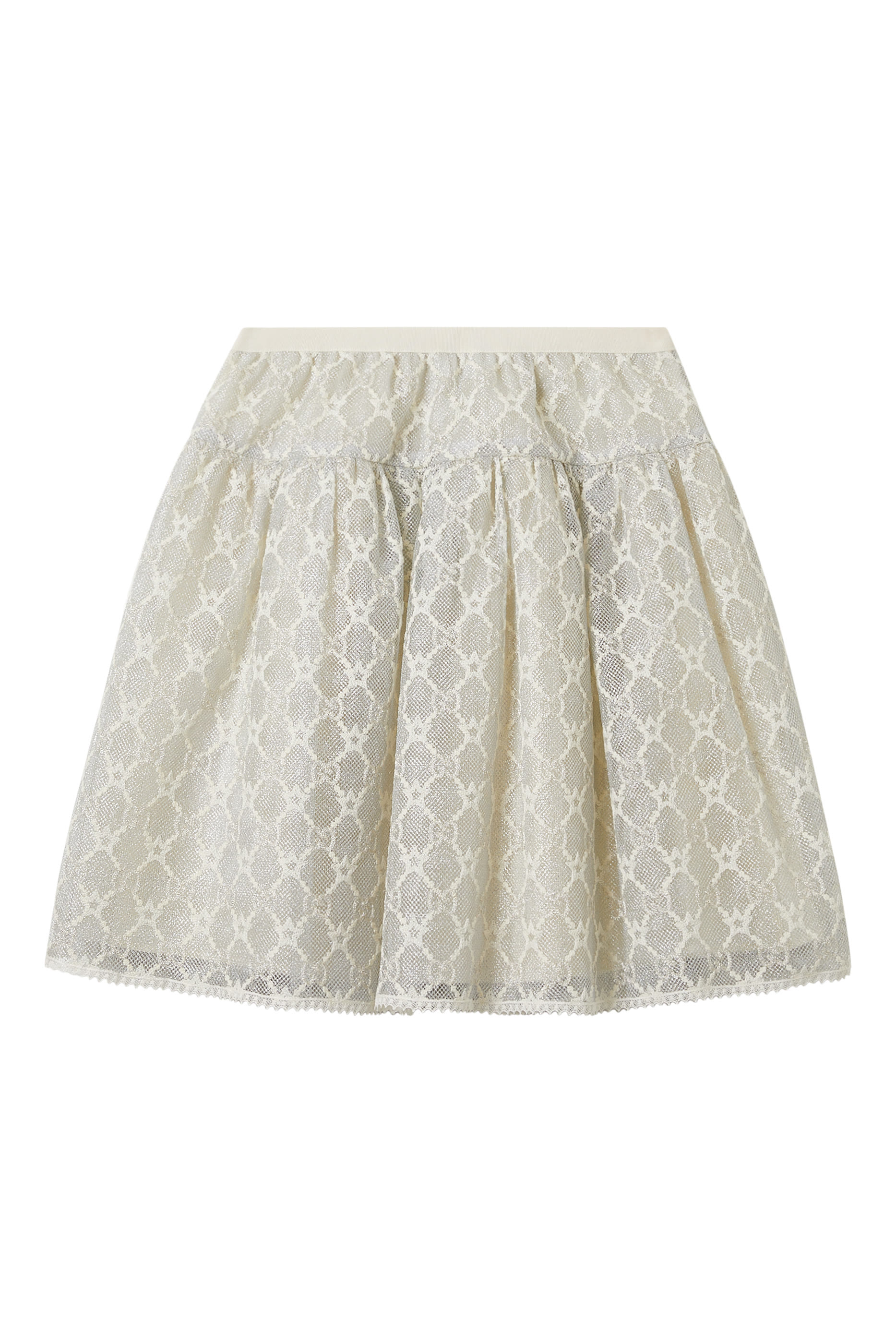 Kids Embroidered GG Star Lame Skirt