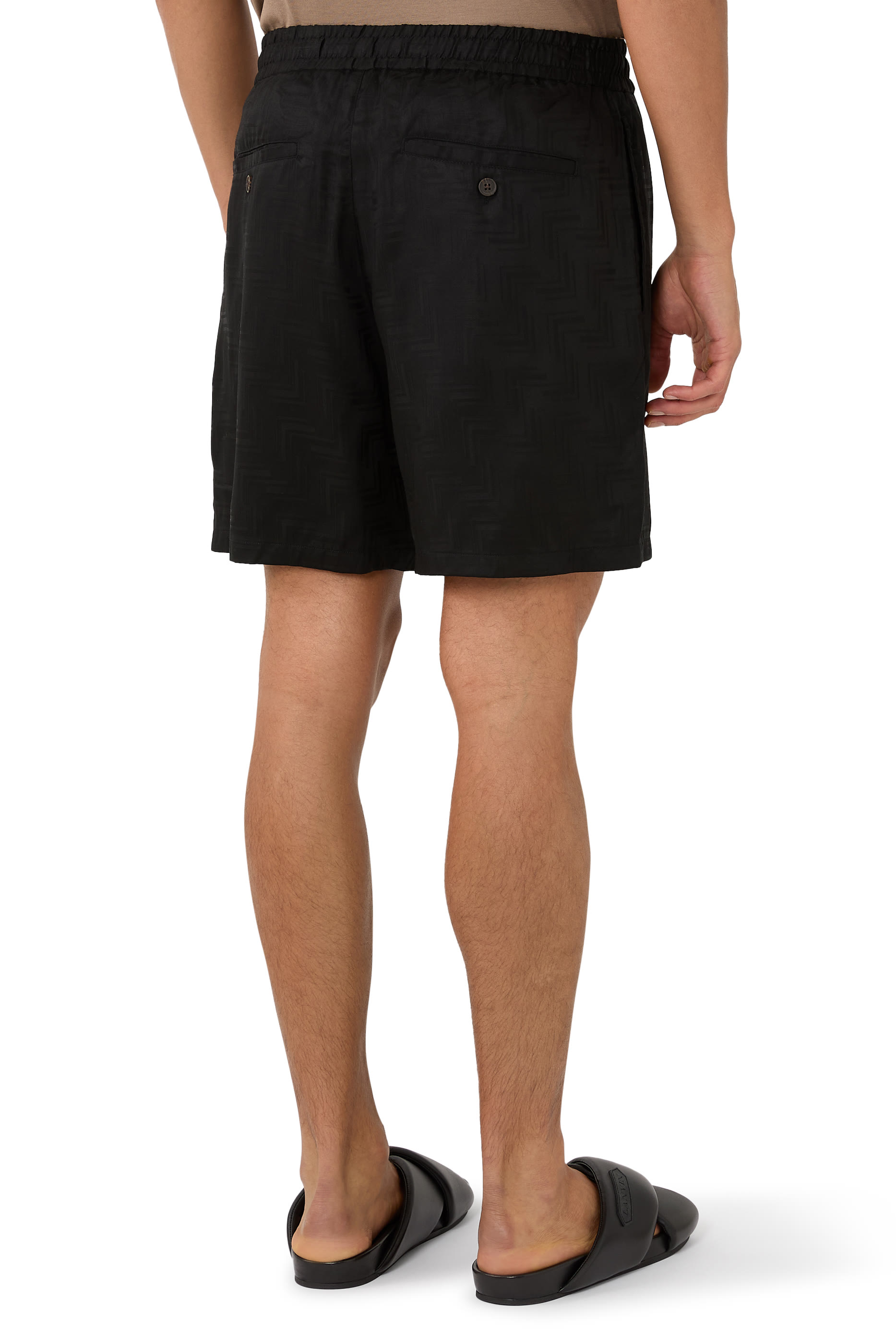 Jacquard Lyocell Bermuda Shorts