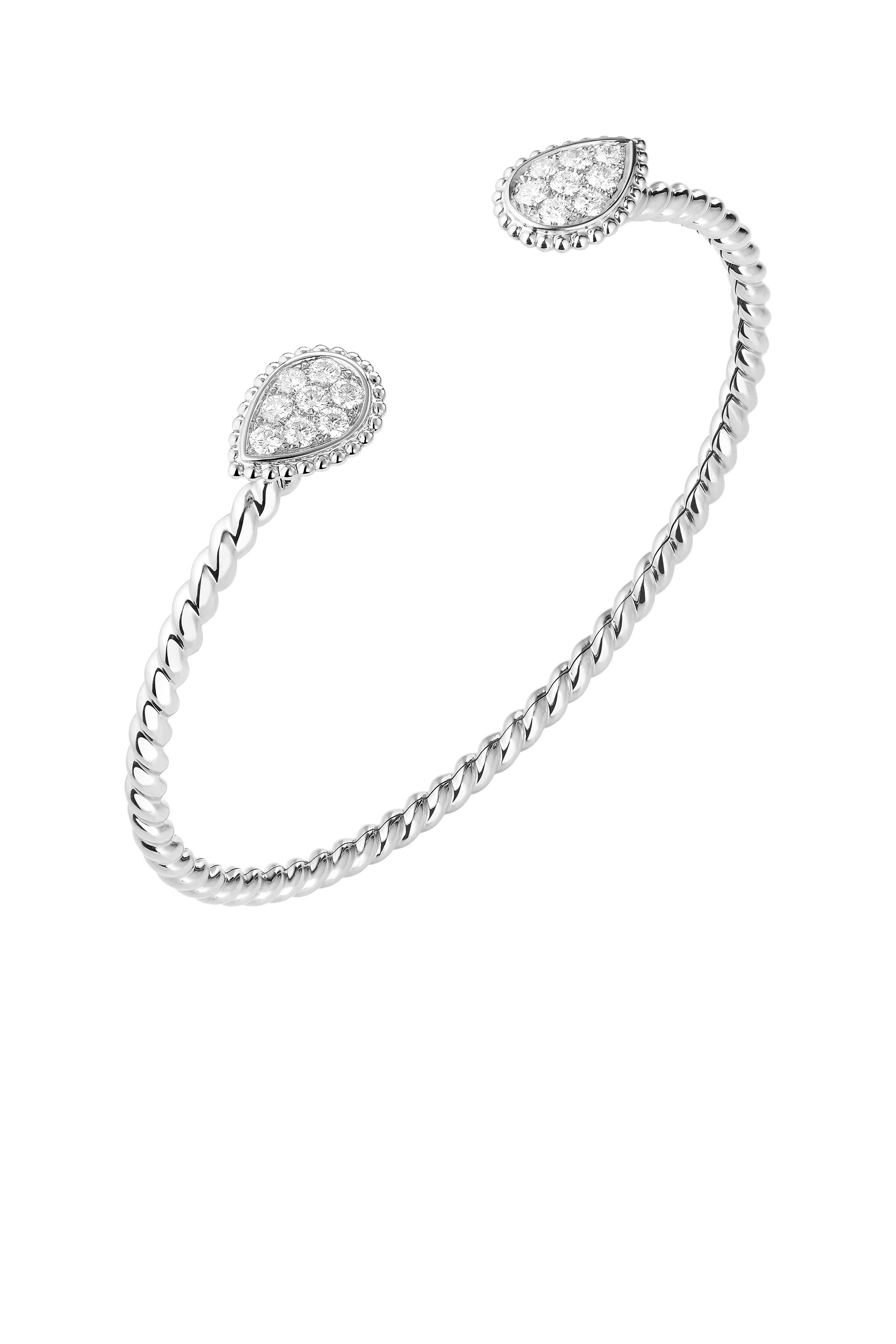 Serpent Bohème Bracelet, 18K White Gold & Diamonds