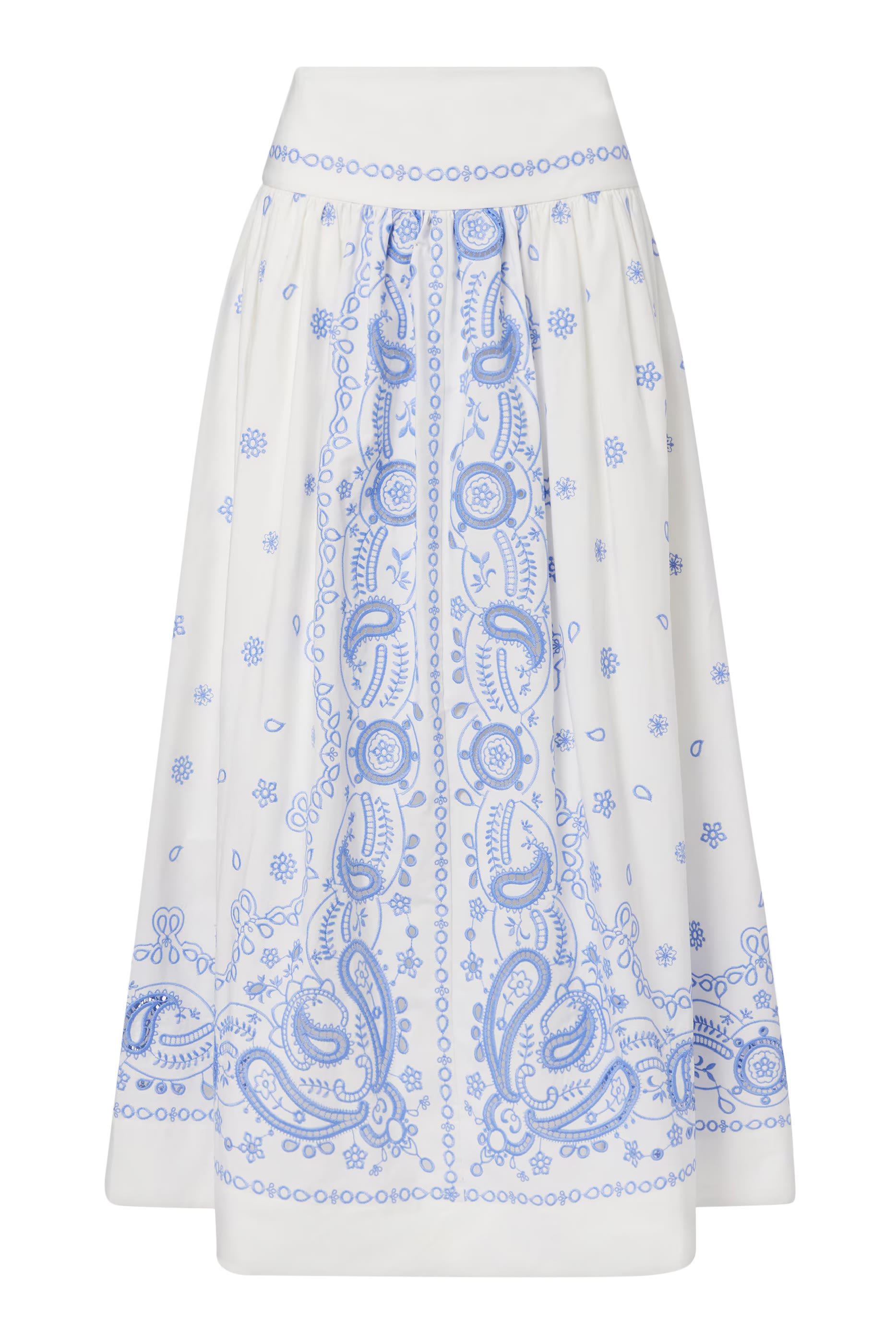 Embroidered Midi Skirt 