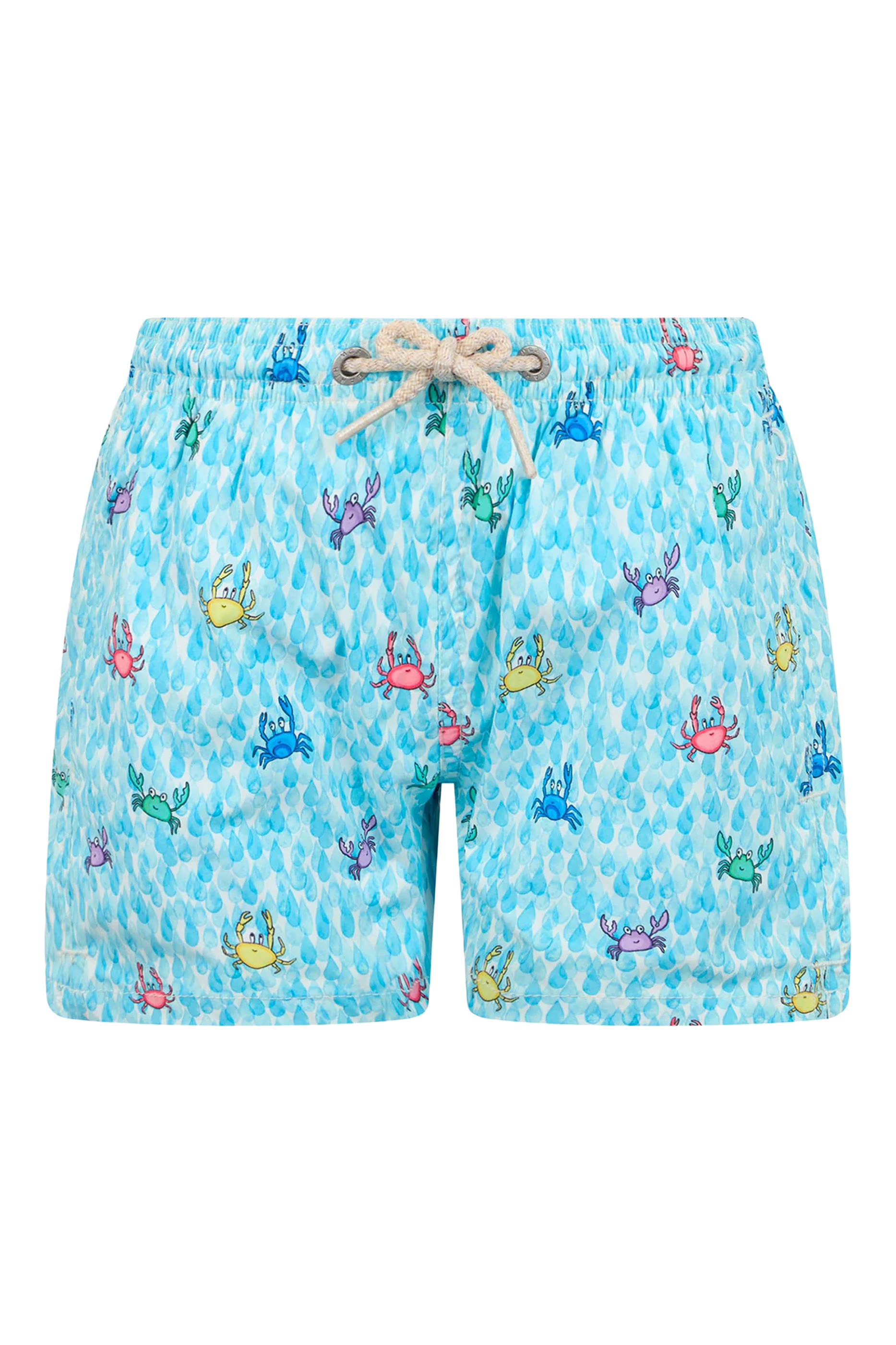 Kids  Jean Lighting Stretch Swim Shorts with All-Over Crabs Print 
