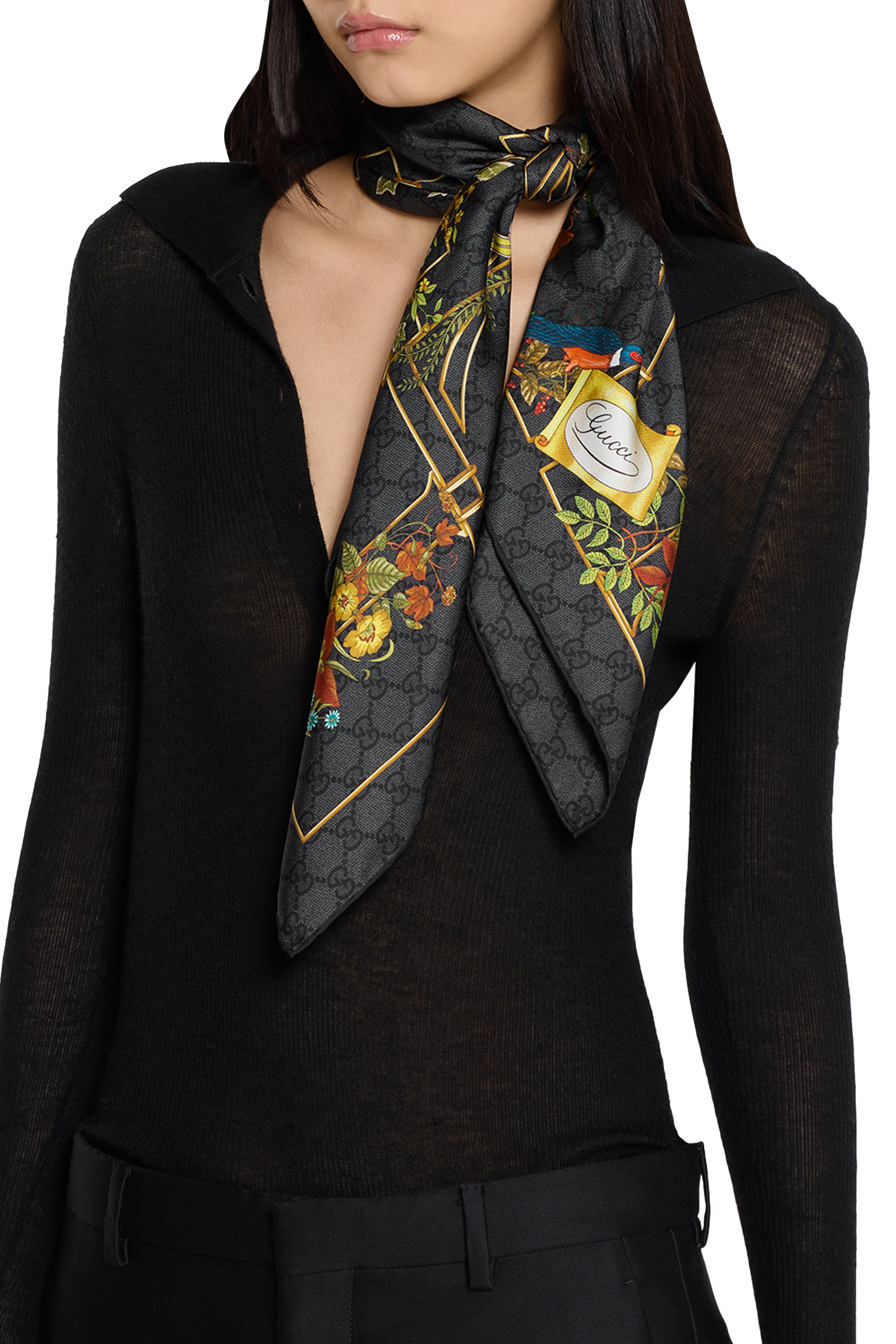 Printed Silk Twill Carr&eacute;