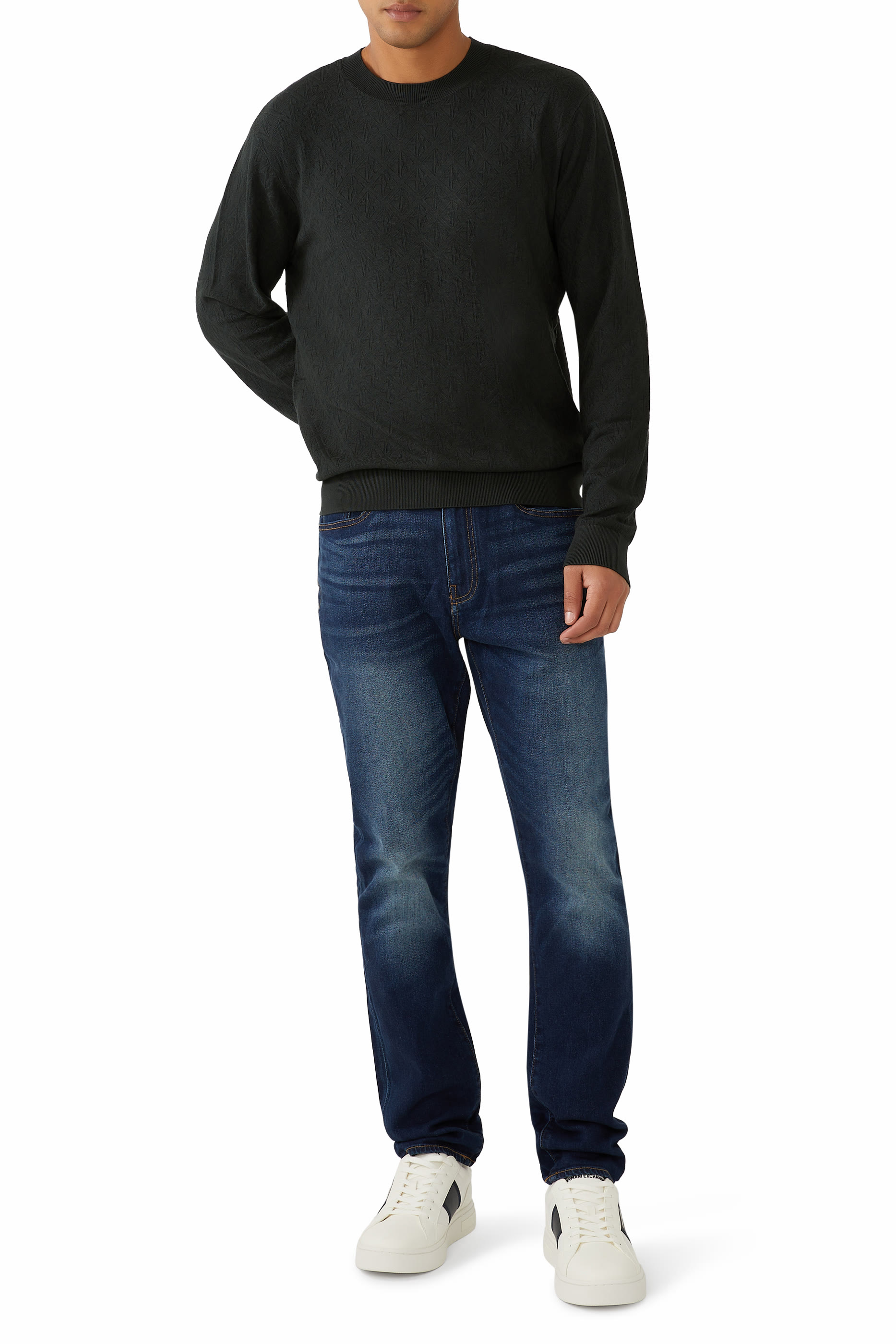 ASV Tone-On-Tone Logo Crewneck Sweater