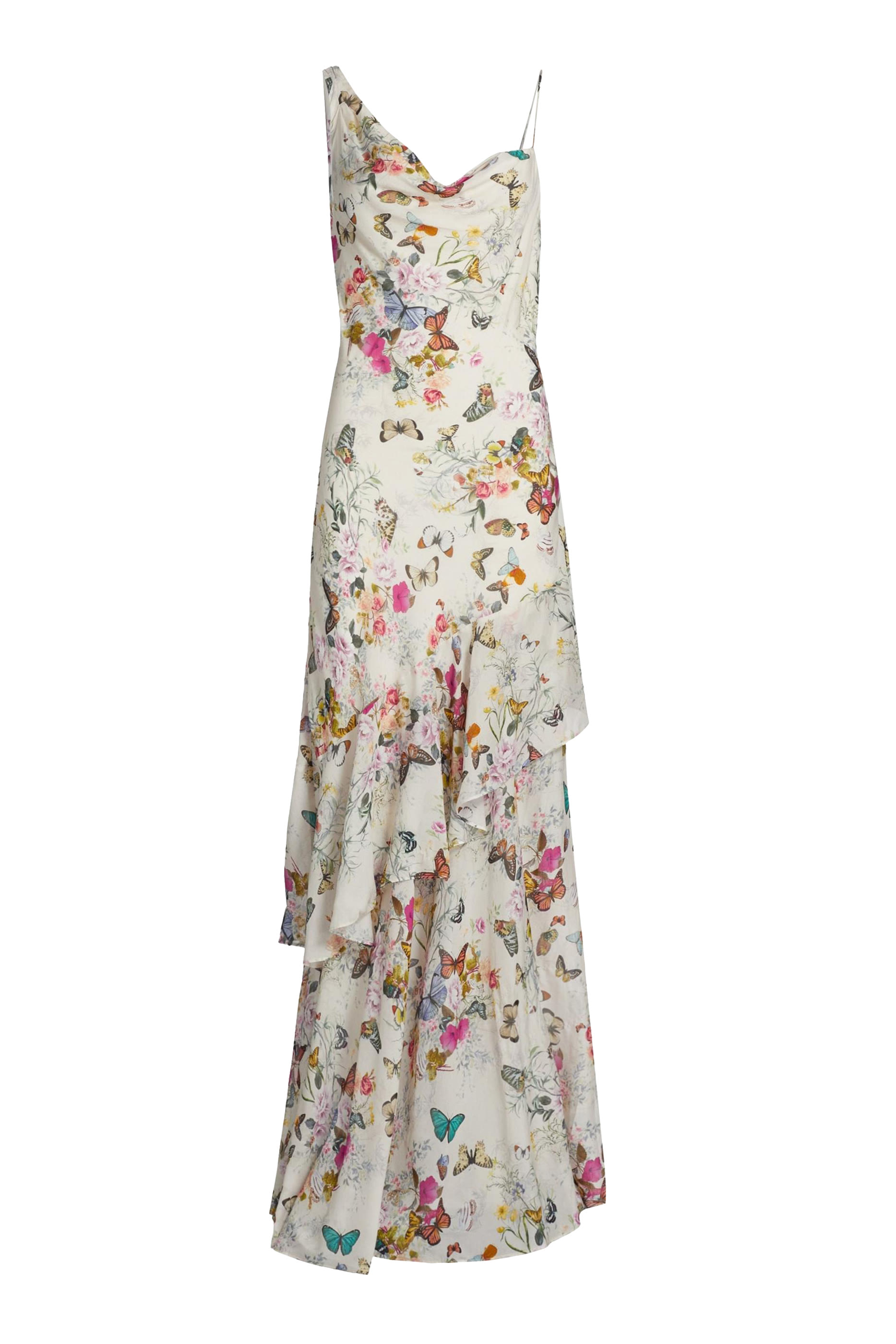 Viola Silk Cowl-Neck Gown