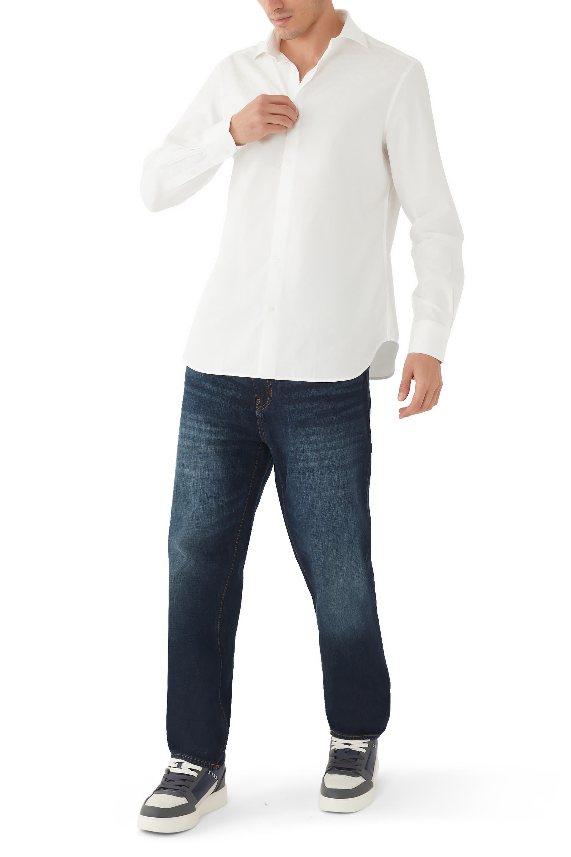 All-over Jacquard Logo Shirt