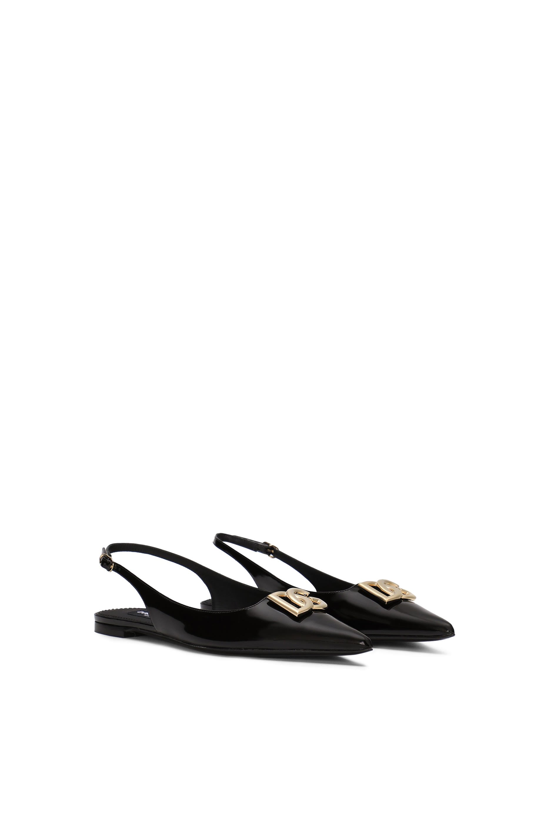 Polished Calfskin Slingback Mules