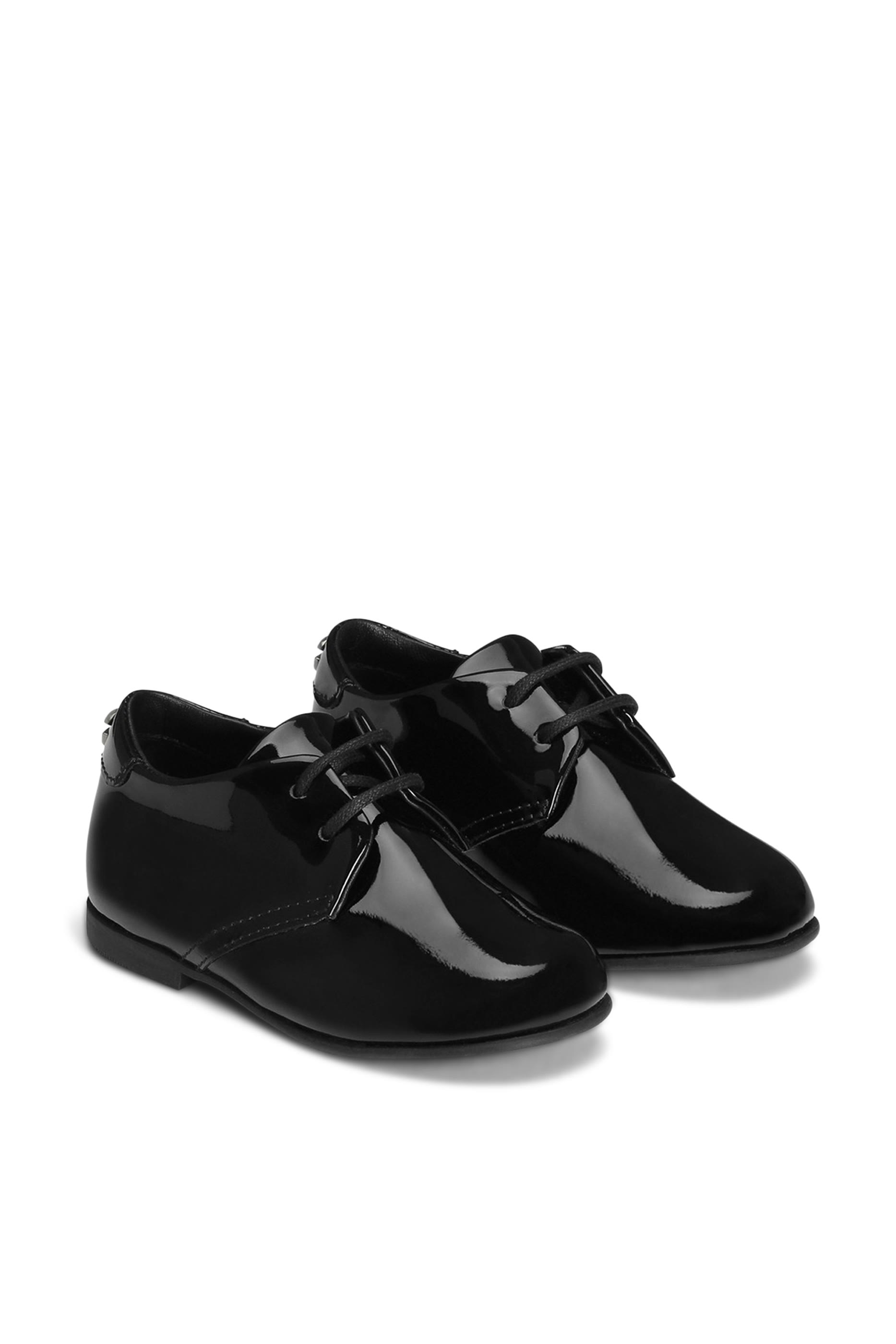 Kids Polished Calfskin Derby Shoes