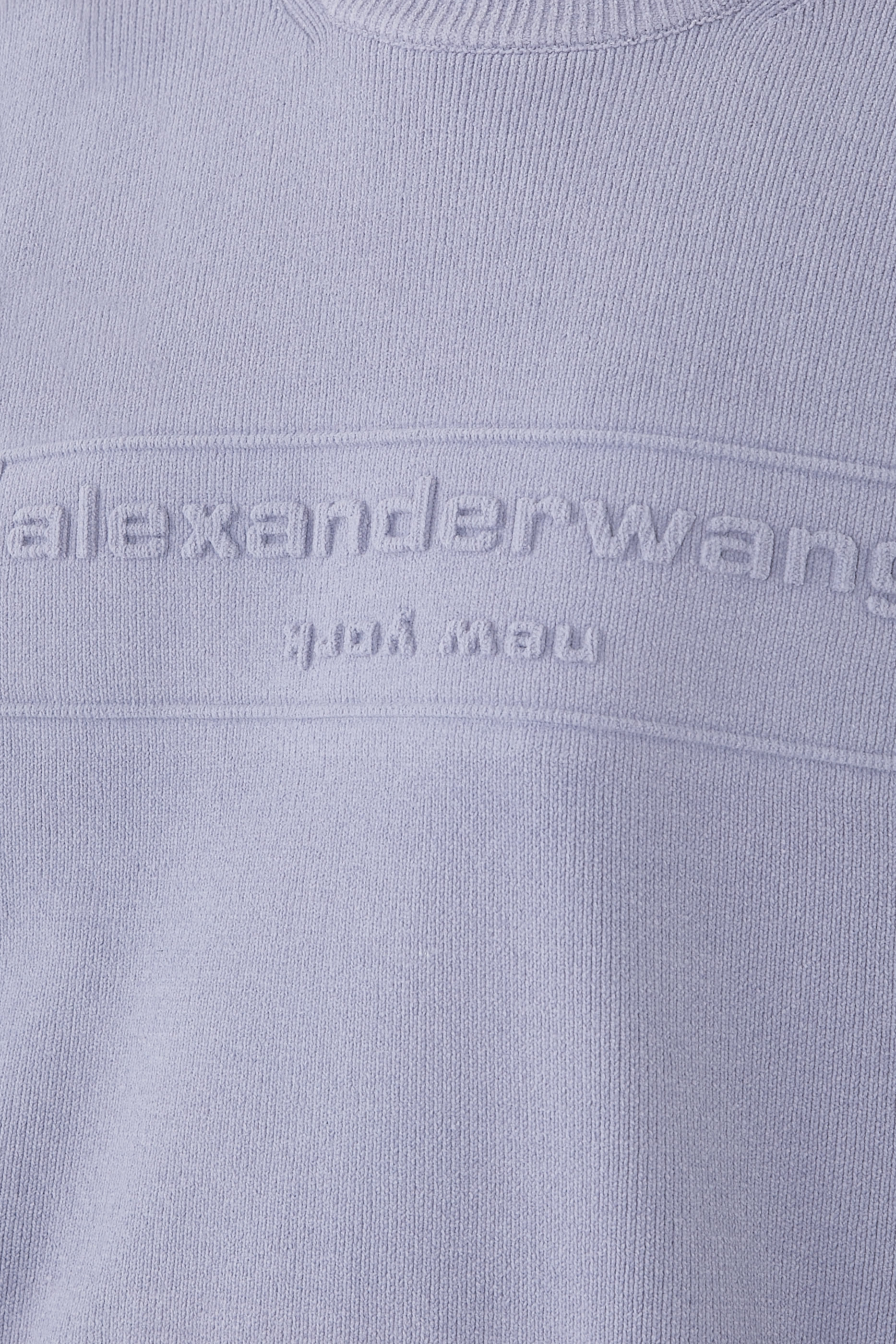 Embossed Logo Ribbed Pullover