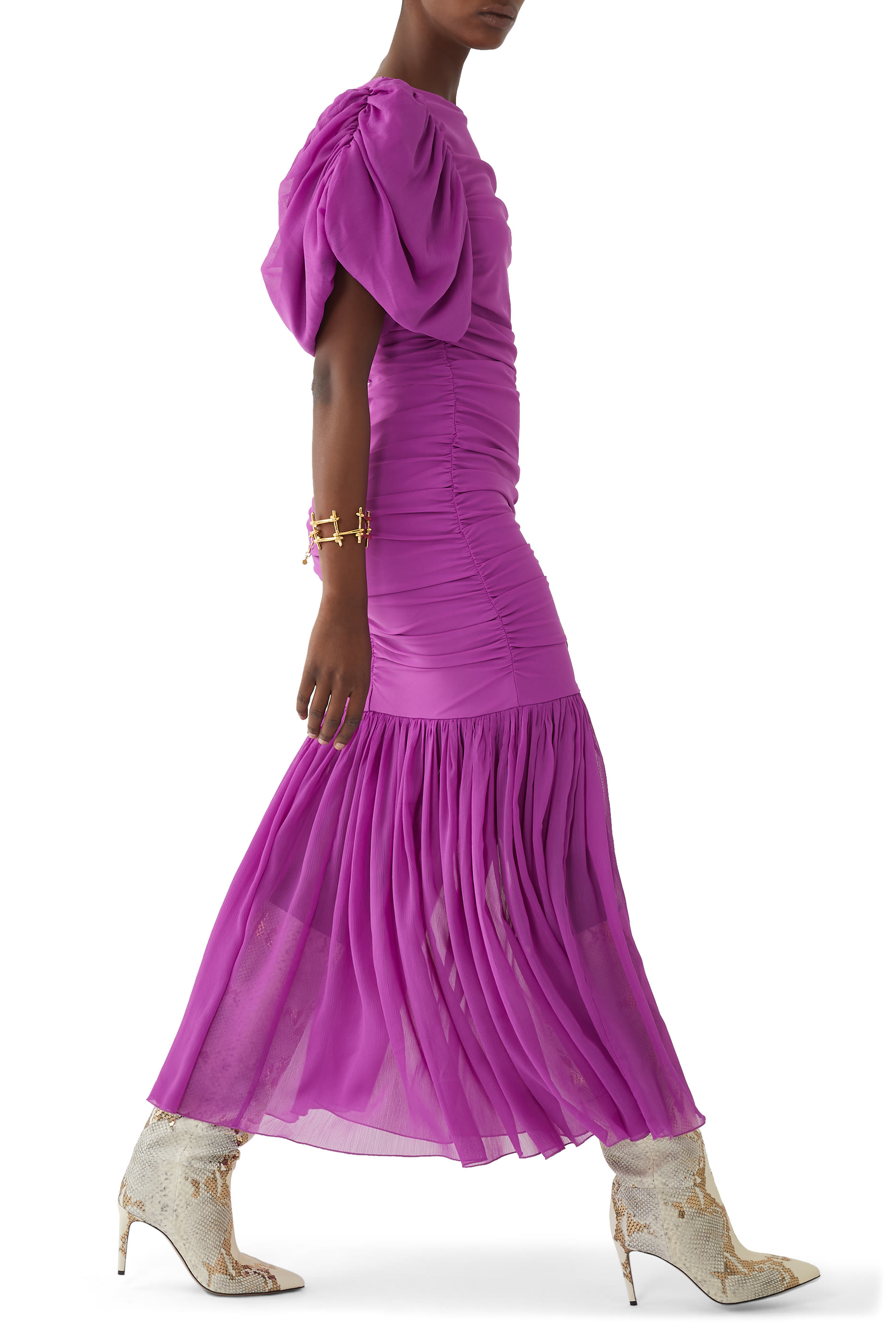 Leather Python 85 Knee-High Boots