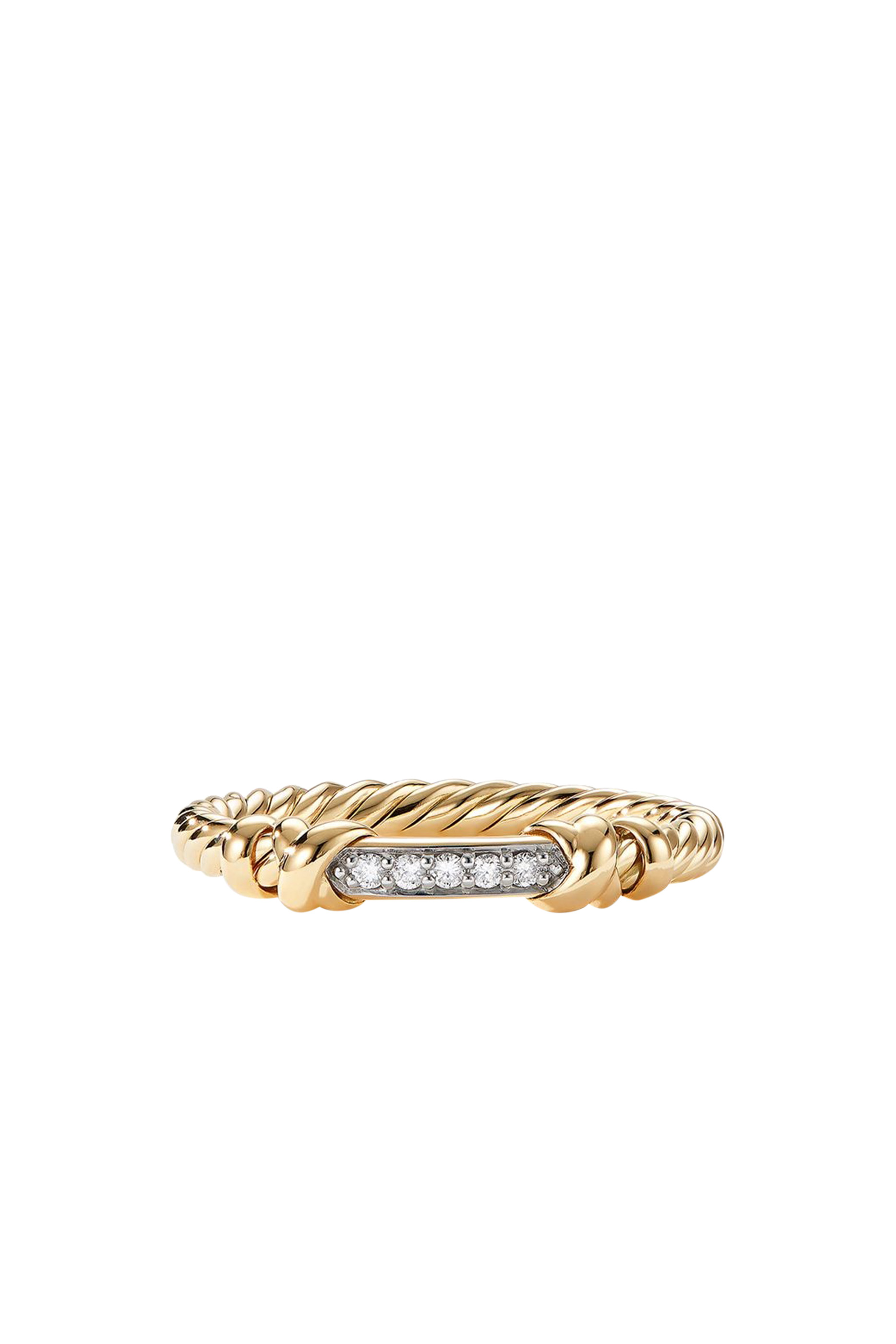 Petite Helena Wrap Band Ring, 18K Yellow Gold & Diamonds