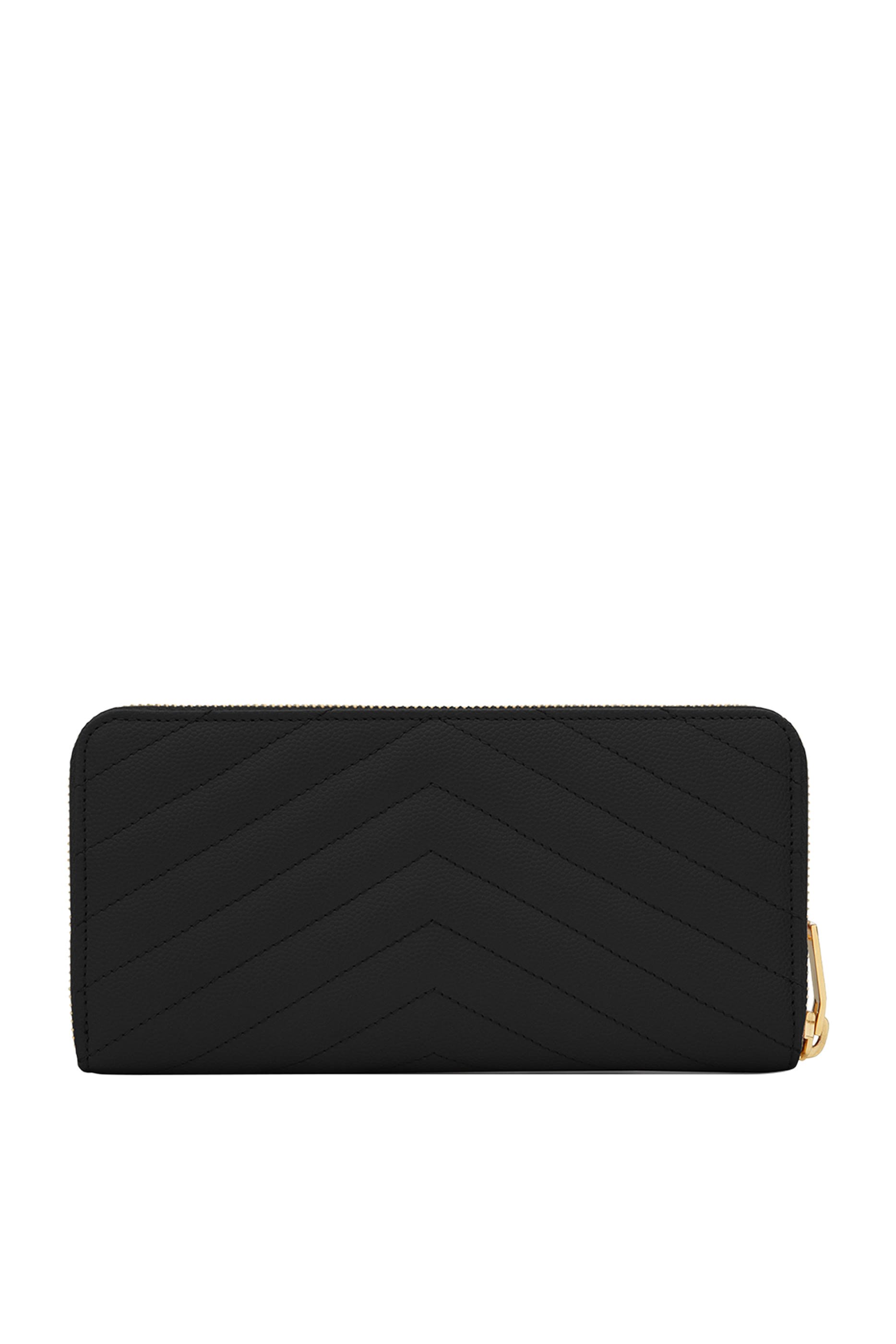 Cassandre Matelass&eacute; Zip Around Wallet in Grain De Poudre Leather
