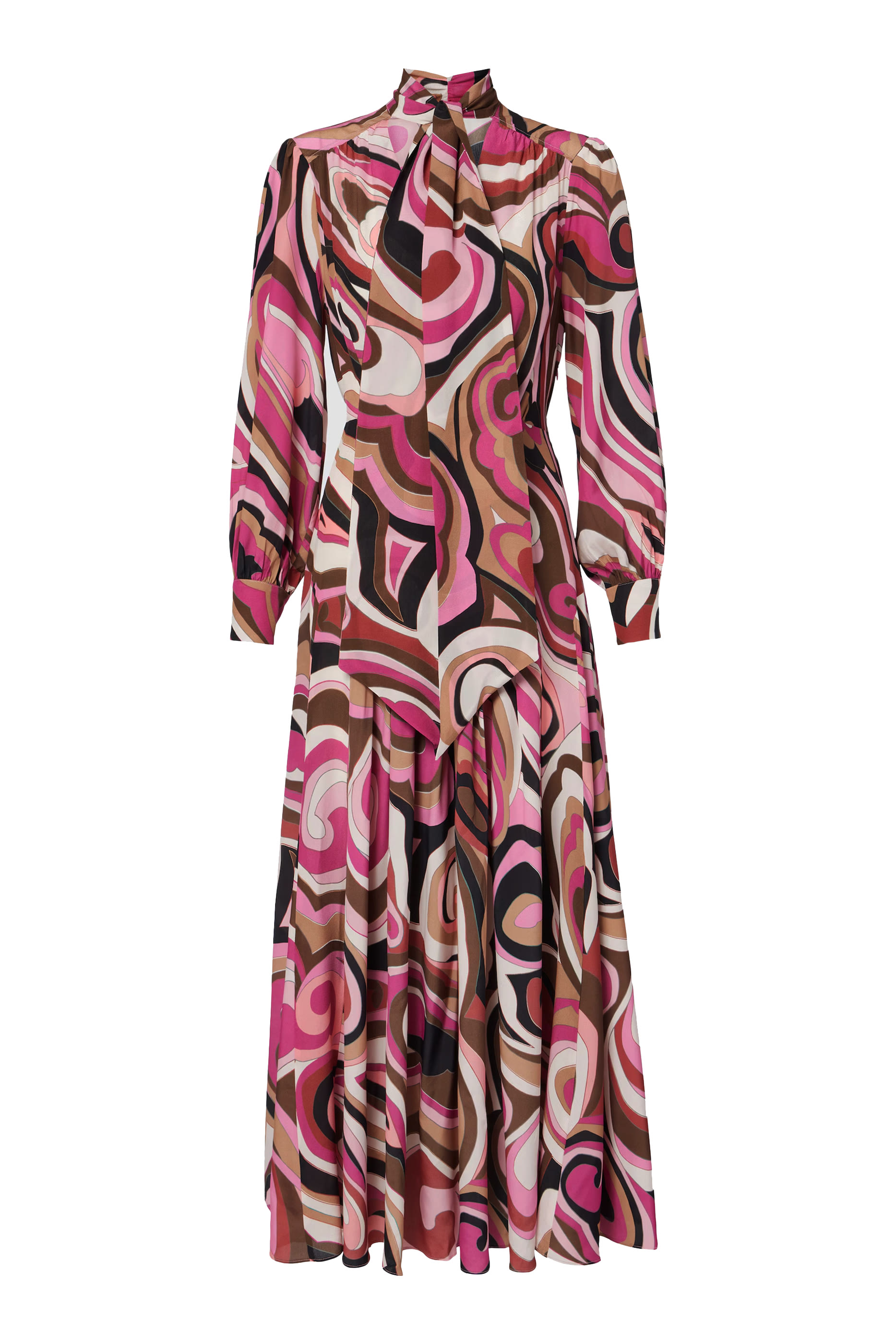 Marigold Silk Midi Dress 