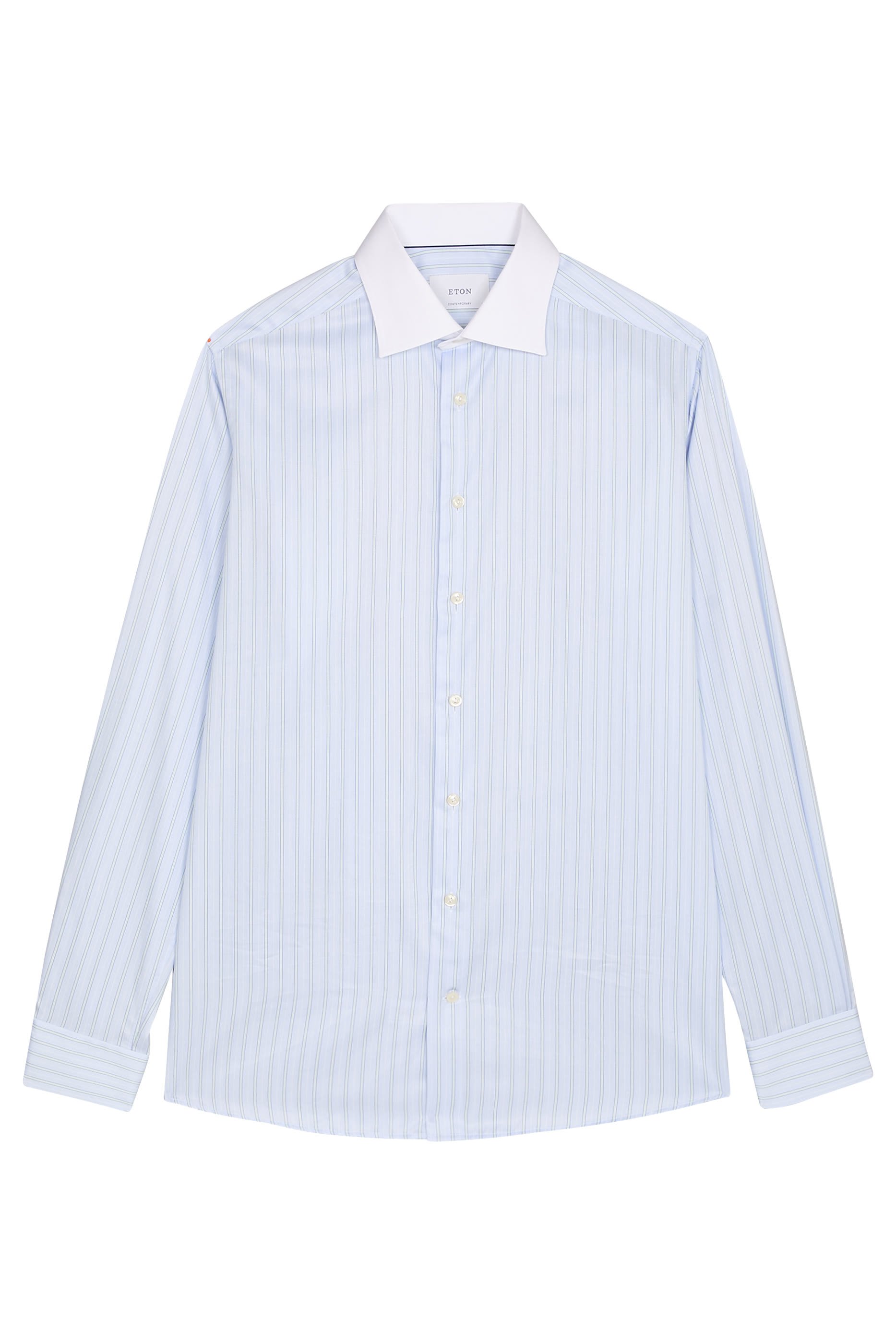 Striped Collar Signature Twill Shirt