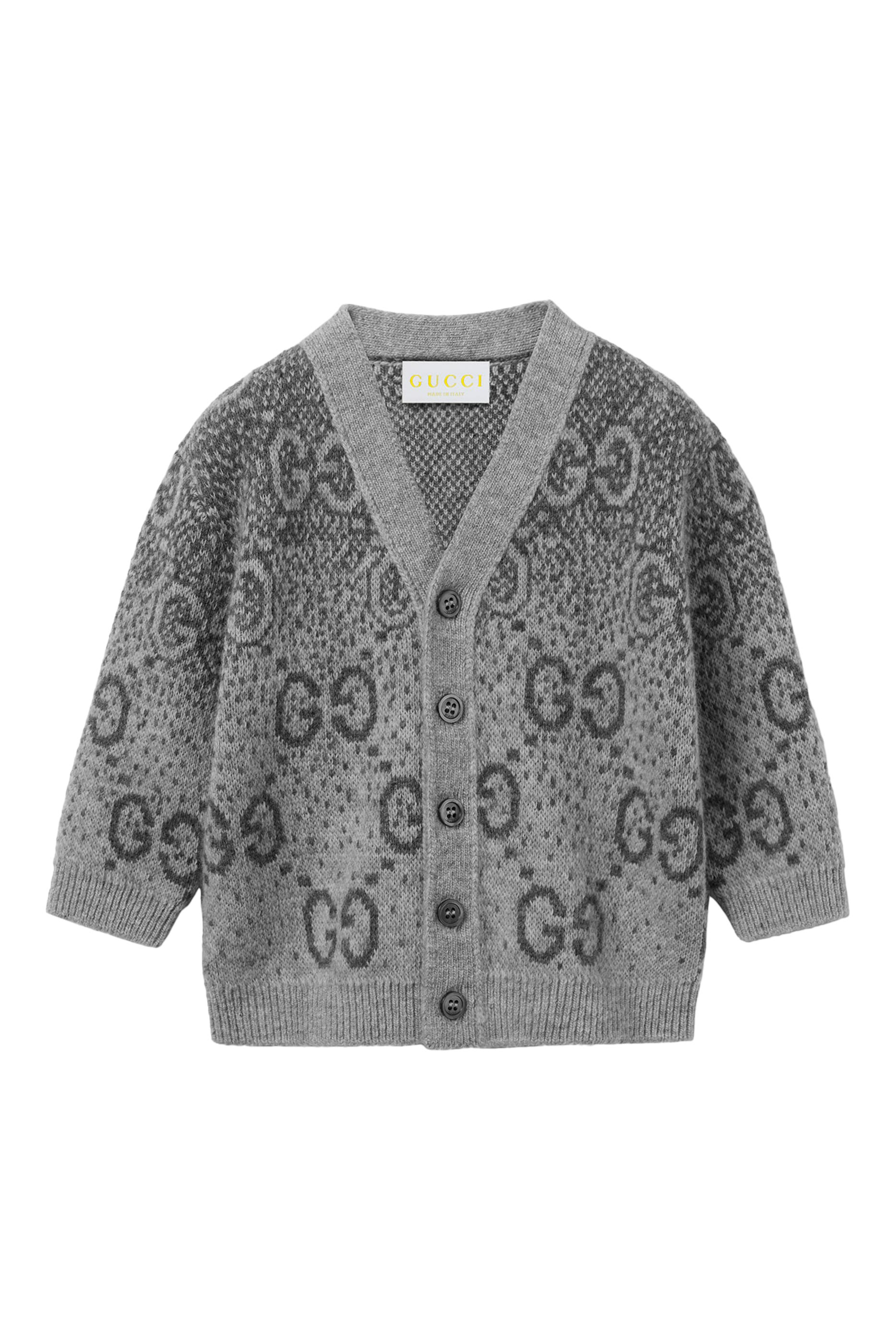 Kids GG Wool Jacquard Cardigan