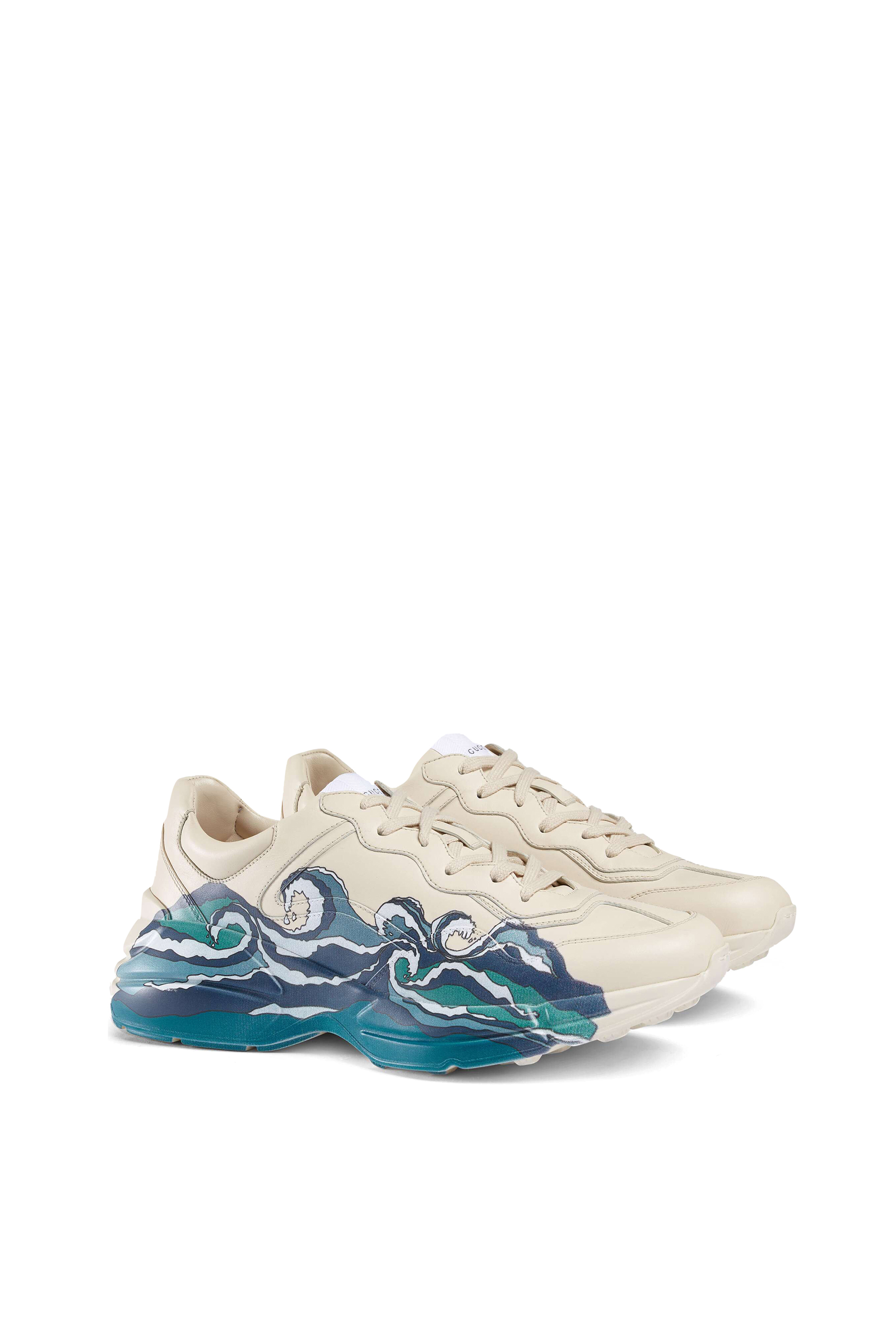 Rhyton Wave Print Sneakers