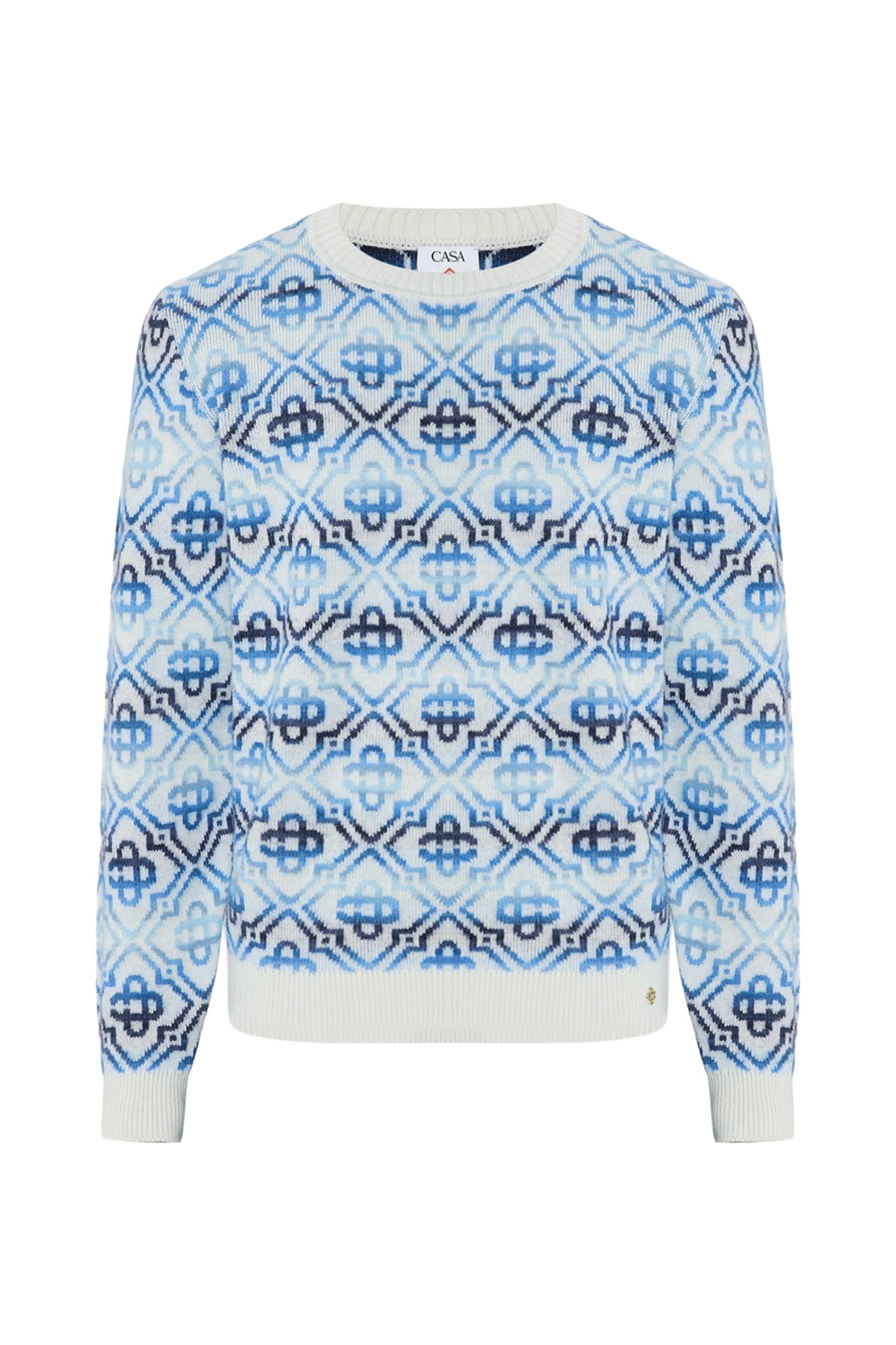 Space Dye Monogram Crewneck Sweater 