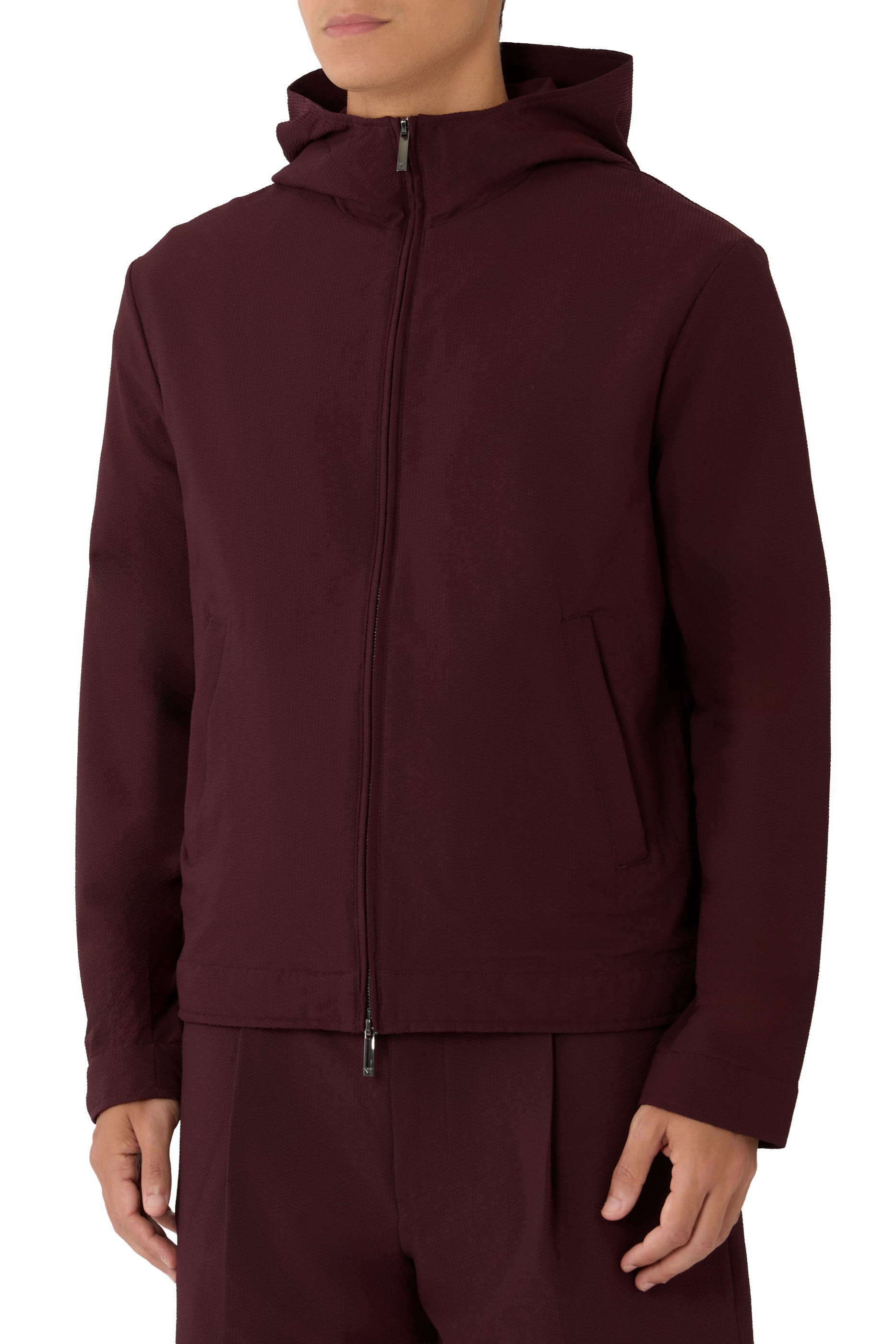 Down and Feather Padding Blouson Jacket