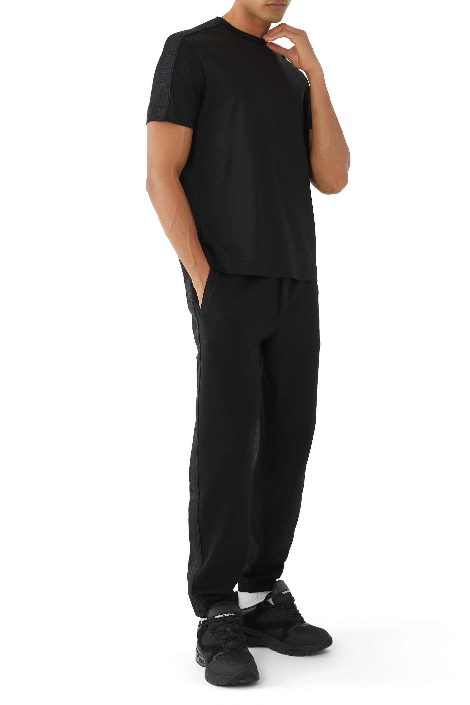 Logo Tape Double-Jersey Joggers