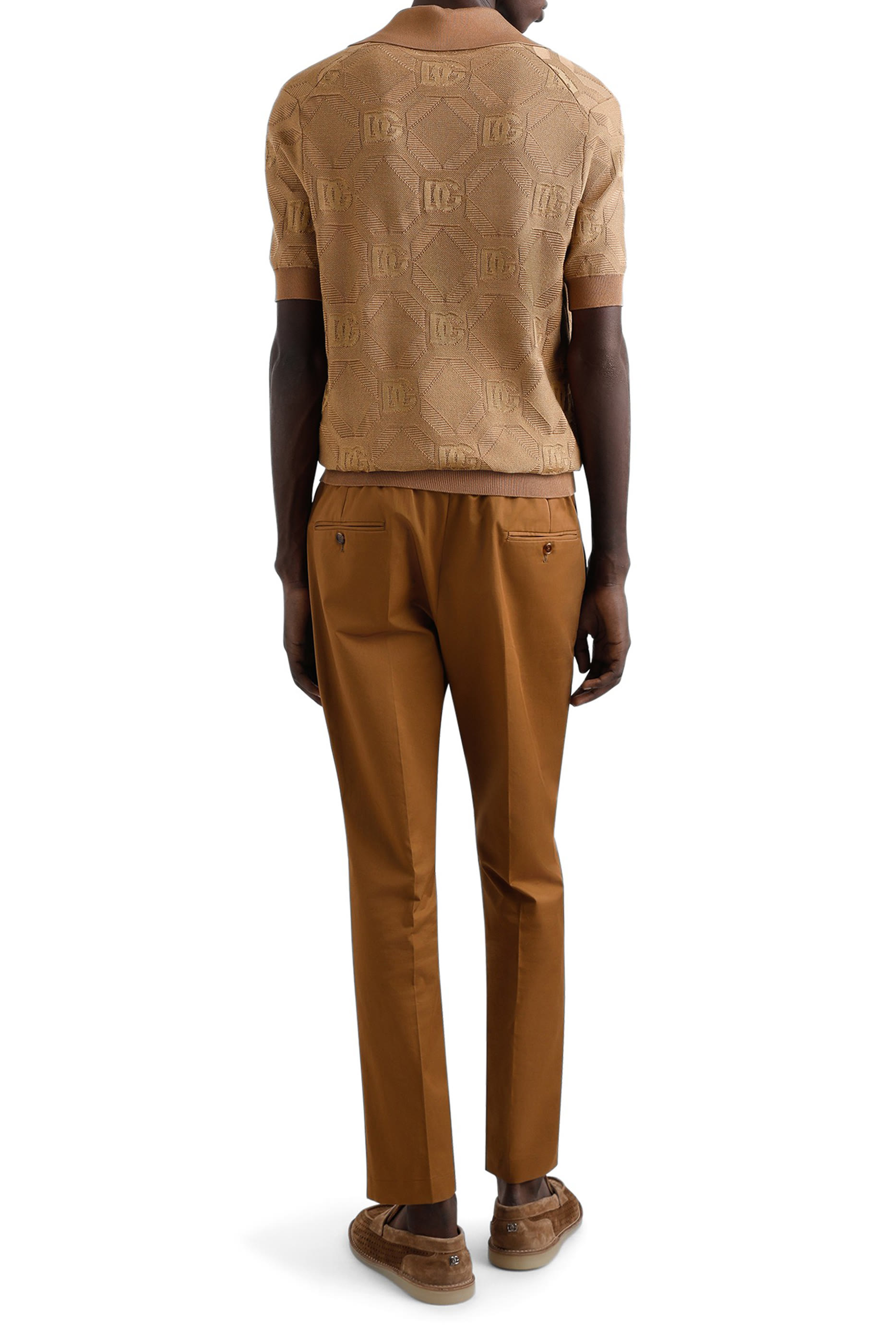 Jacquard Logo Silk Polo-Shirt