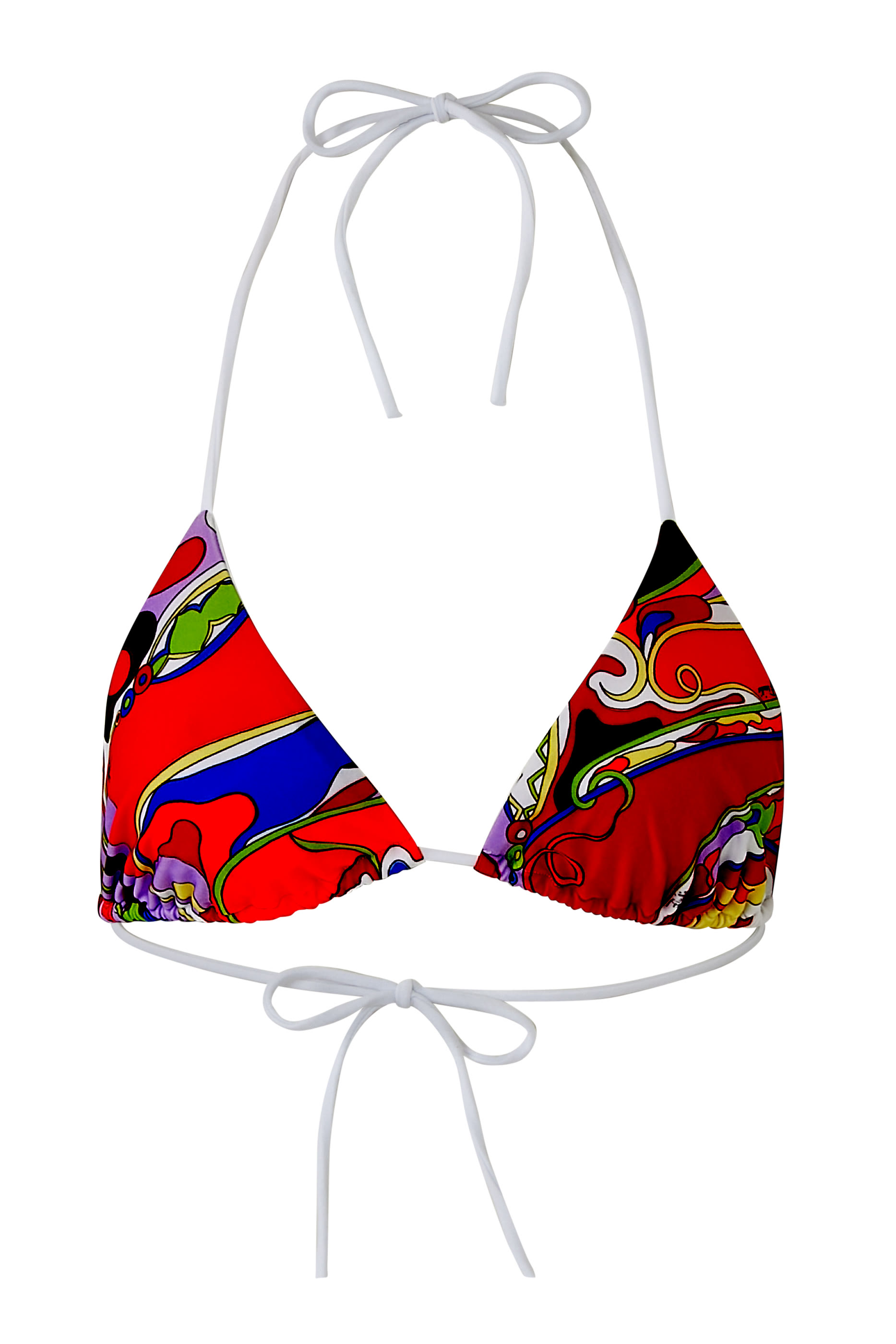 Printed Triangle Bikini Top