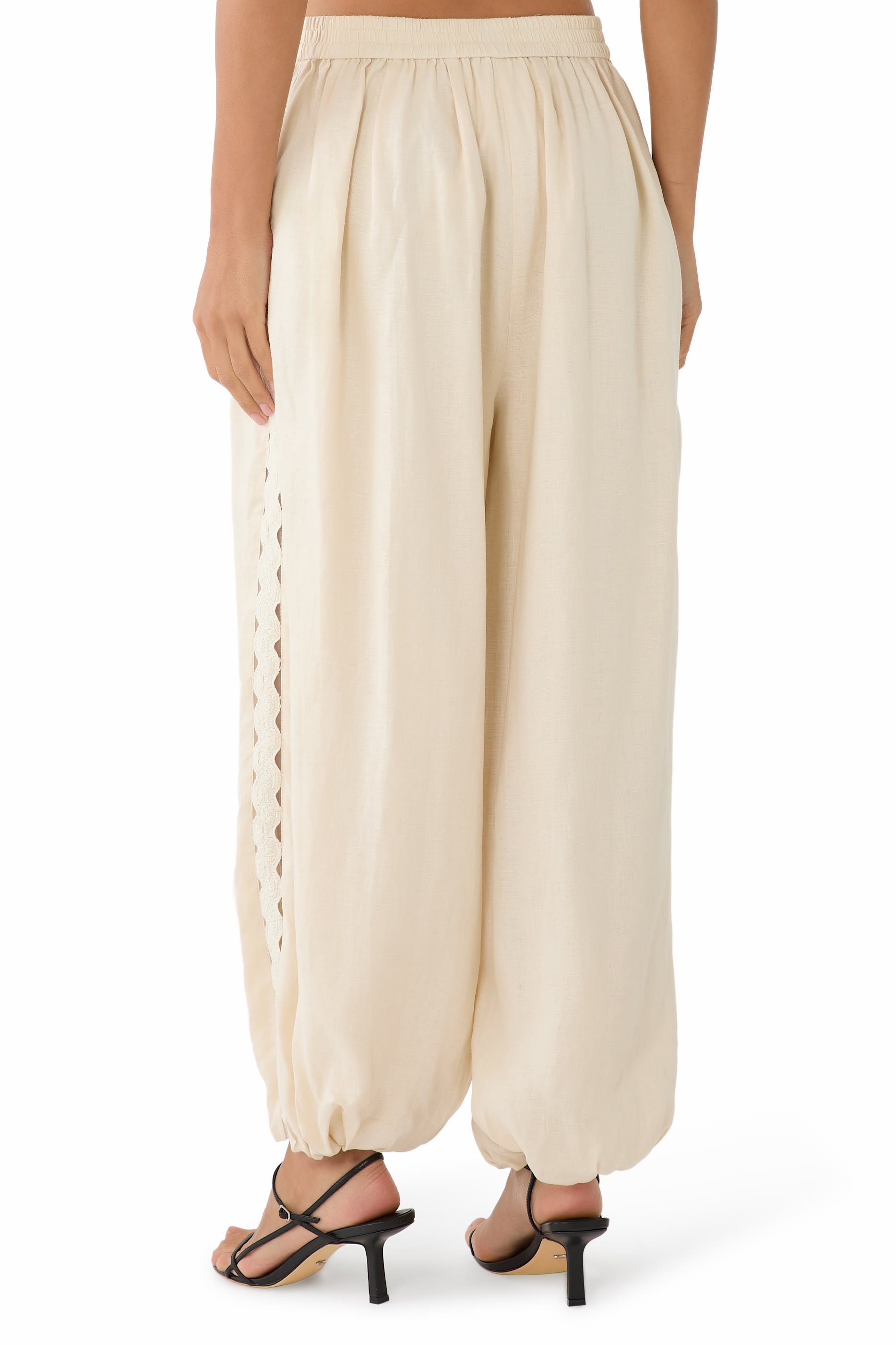 Selah Linen Lace Balloon Pants