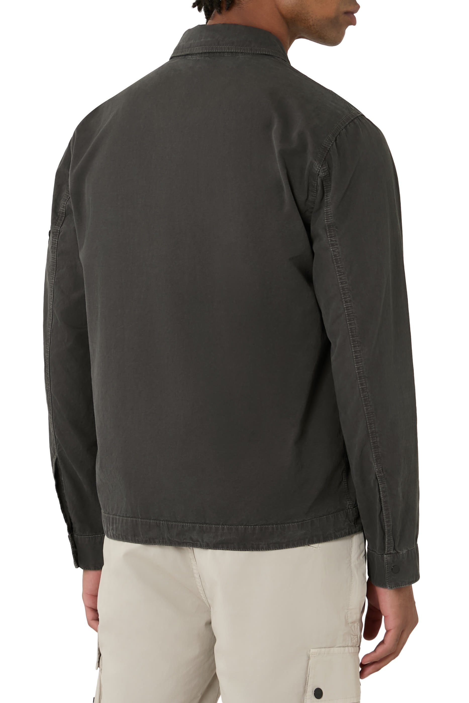 Zip-Up Overshirt with Pocket