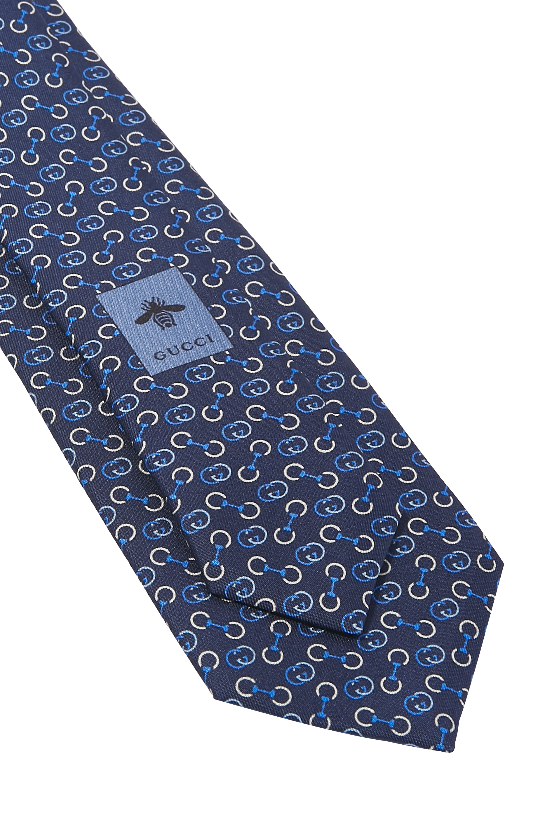 Stirrup Interlocking G Print Silk Tie