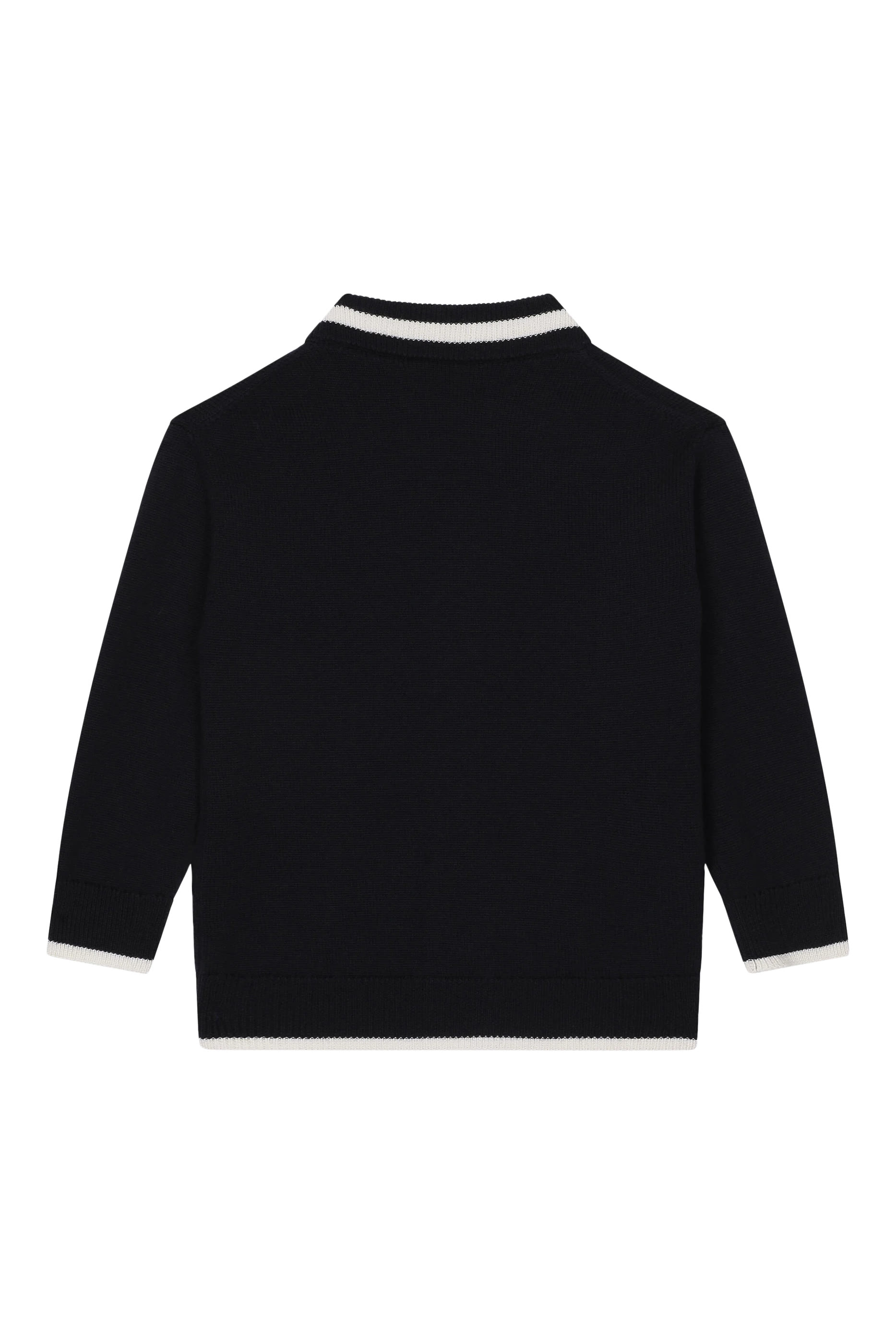 Kids Jacquard Knit Patch Cardigan