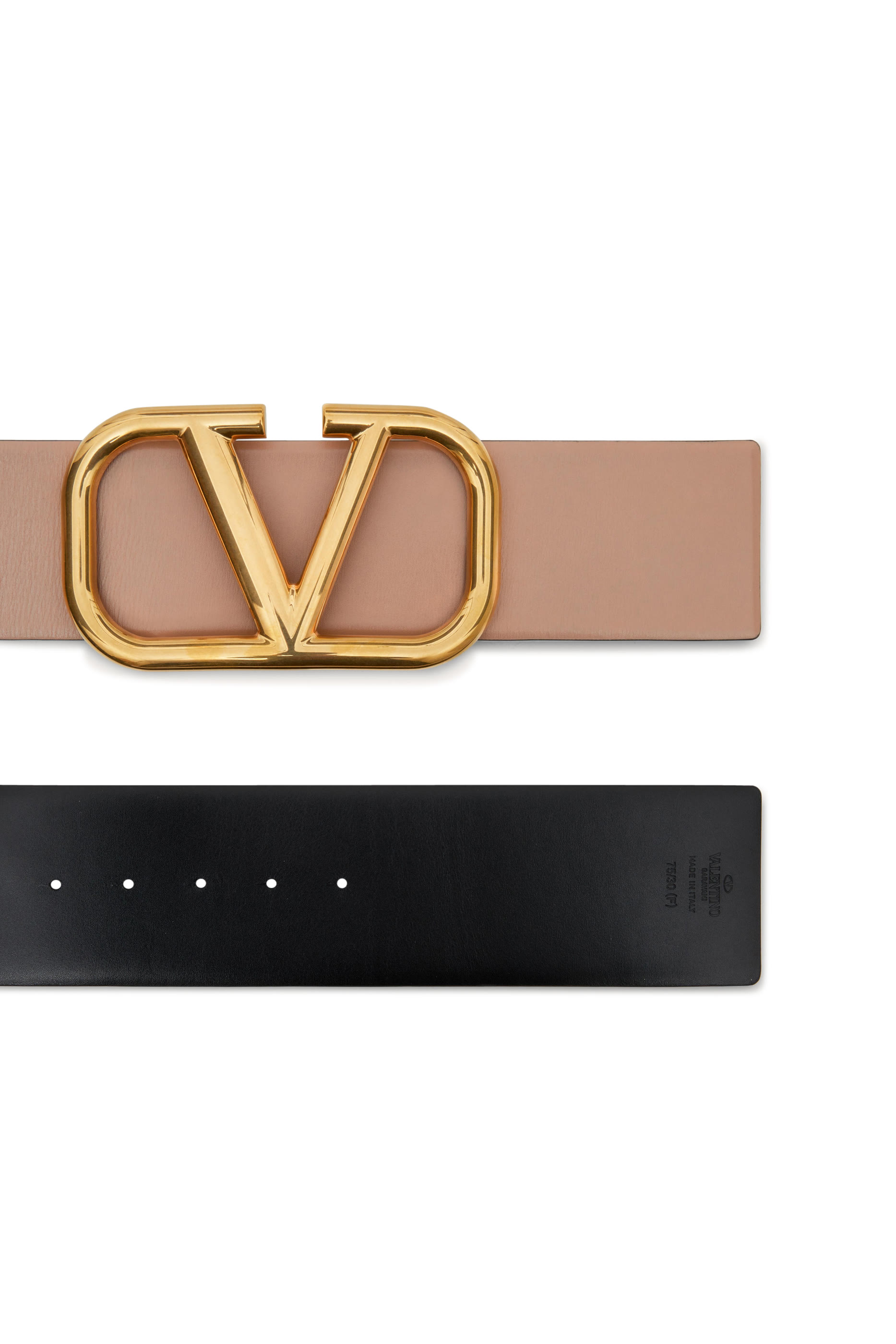  V Logo Buckle Belt