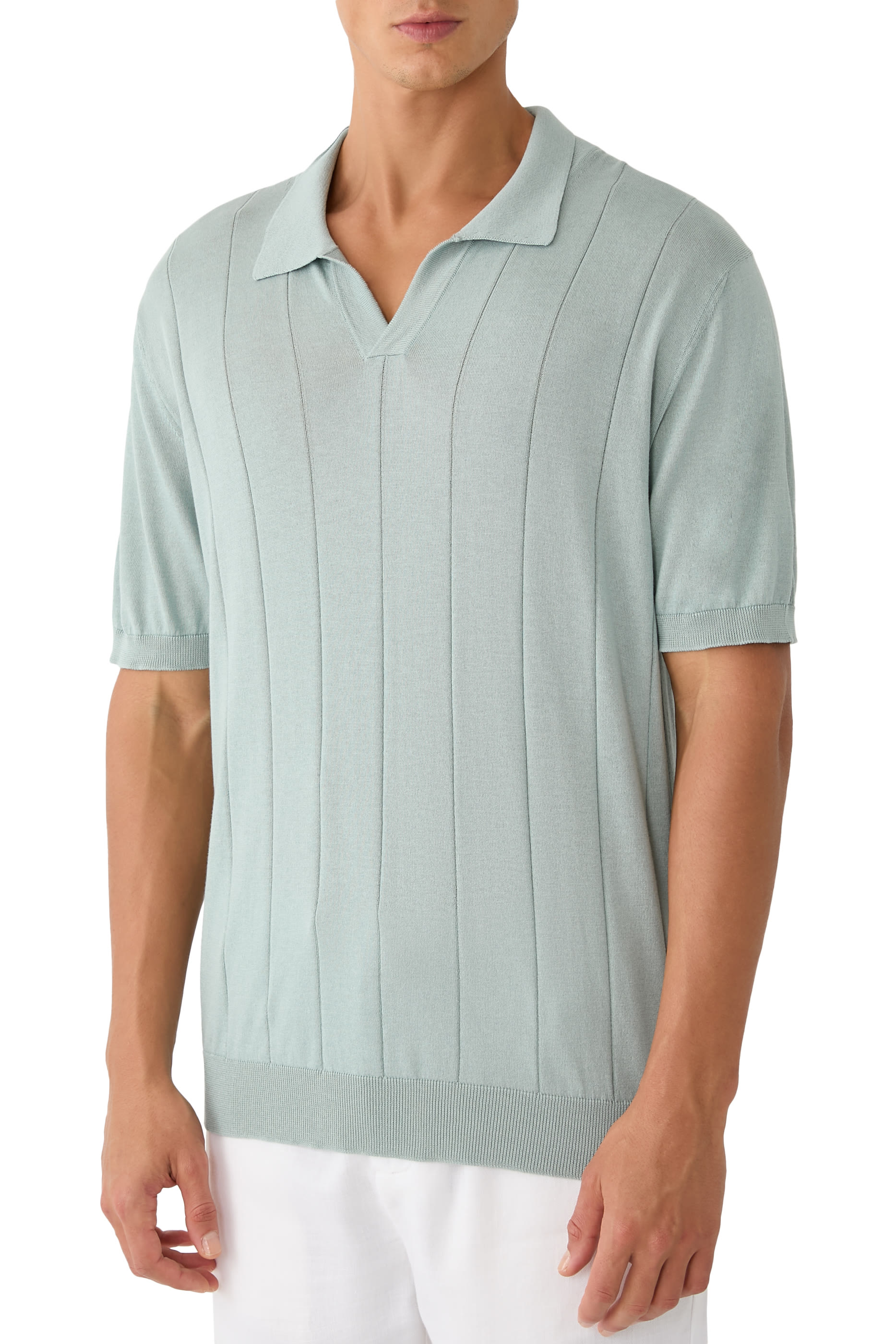 Open Collar Polo Shirt