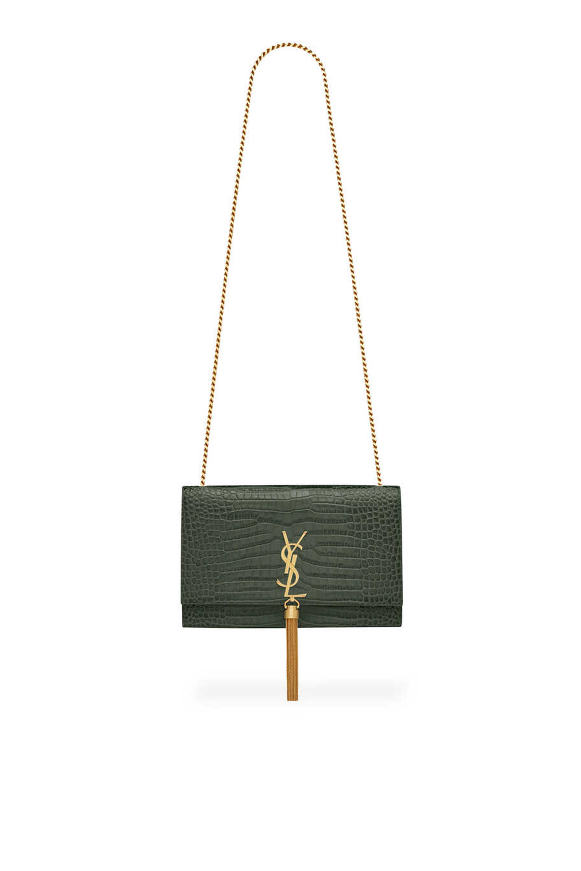 Buy YSL Kate Medium Tassel Chain Bag in Crocodile-Embossed Shiny Leather - Womens for AED 8700 ...