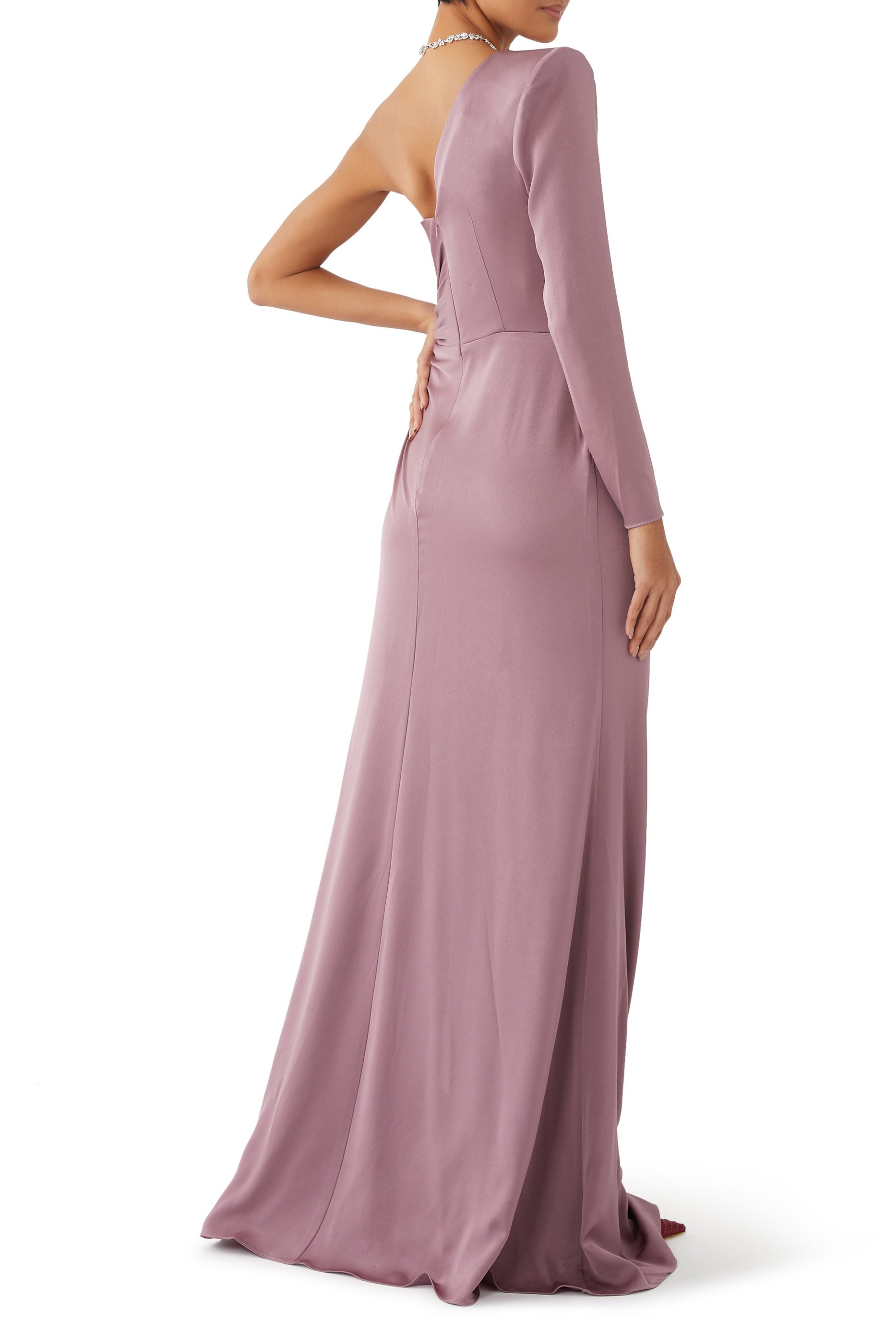 One-Sleeve Twist Gown