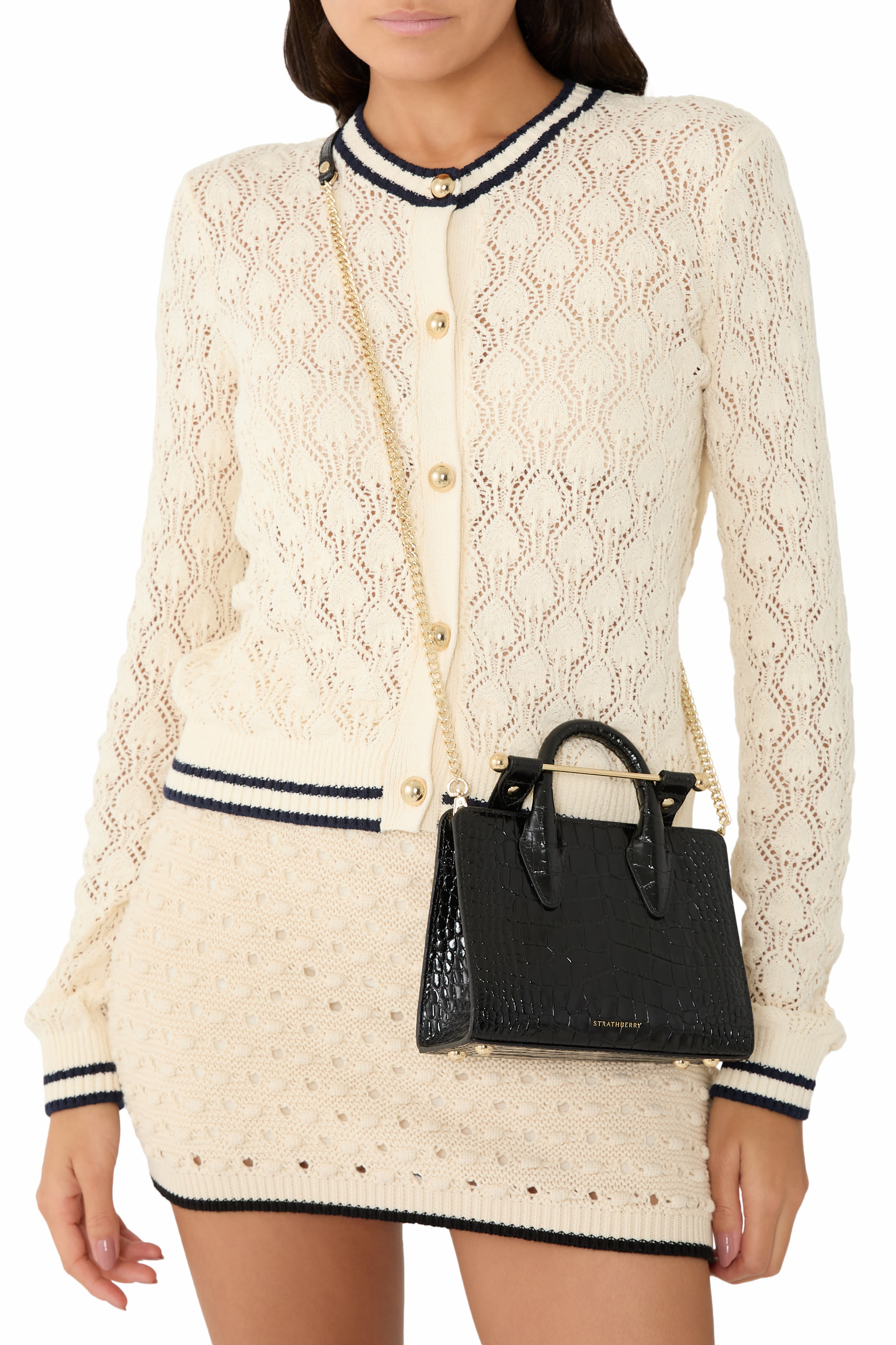 Nano Tote Croc-Embossed Top Handle Bag