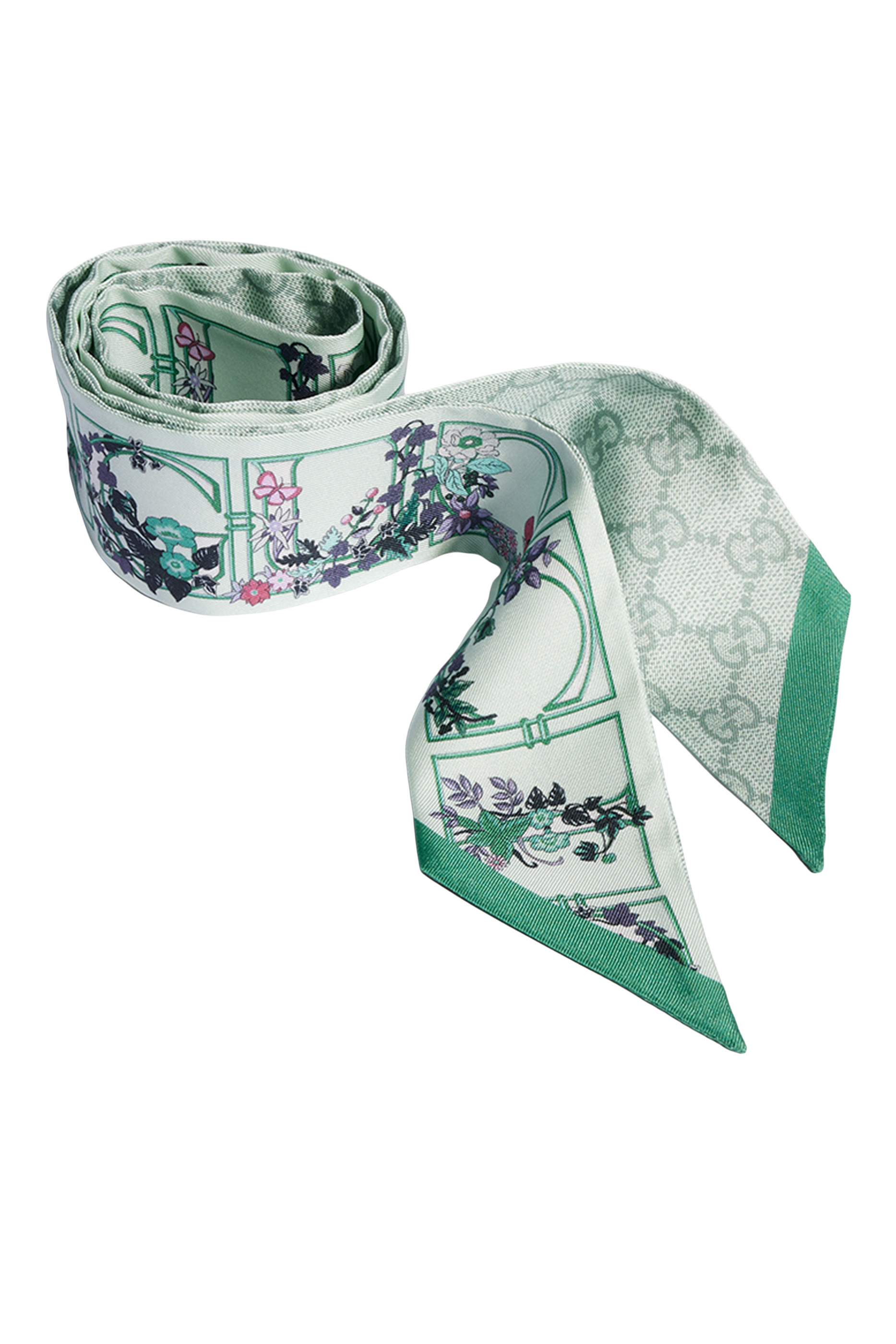 Allover Floral Geometric Print Ribbon
