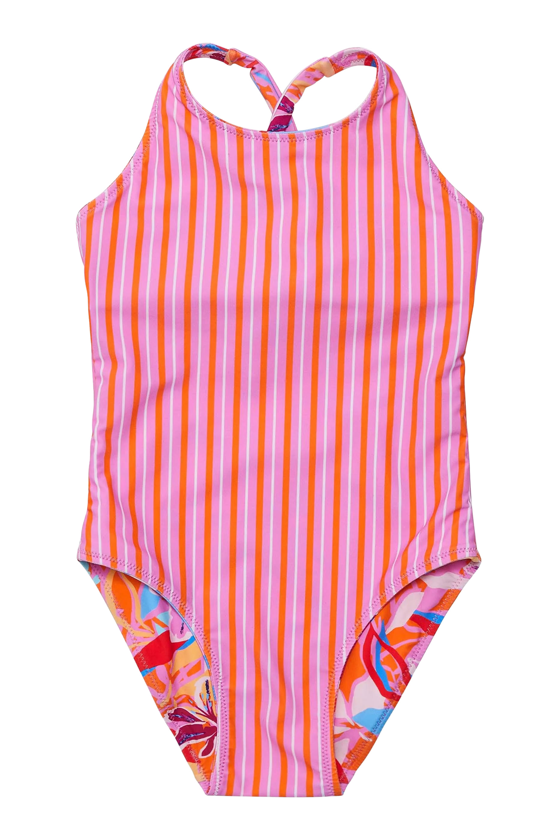 Kids Blooming Sunset Sustainable X Back Swimsuit