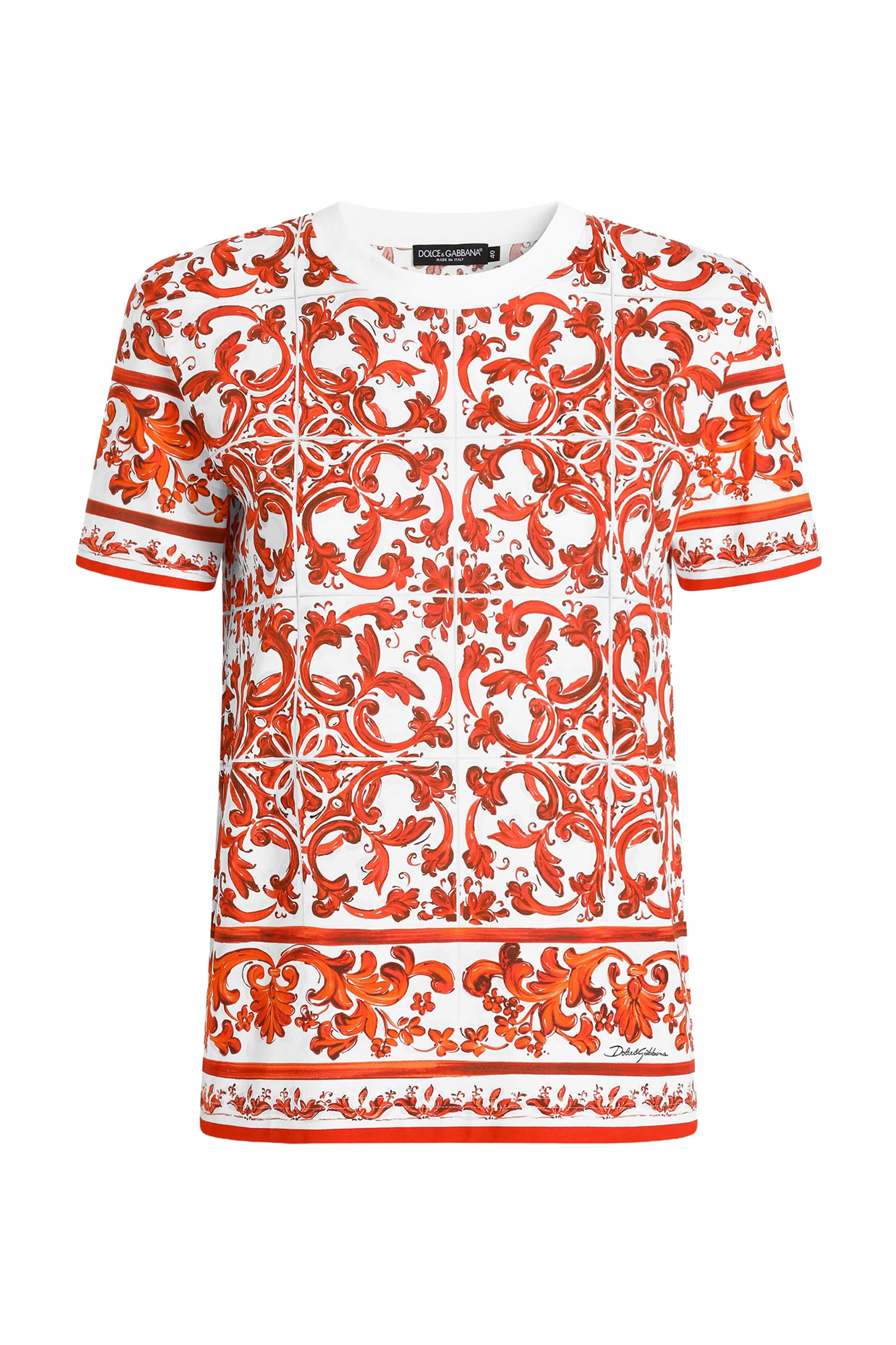 Majolica-Print Jersey T-Shirt