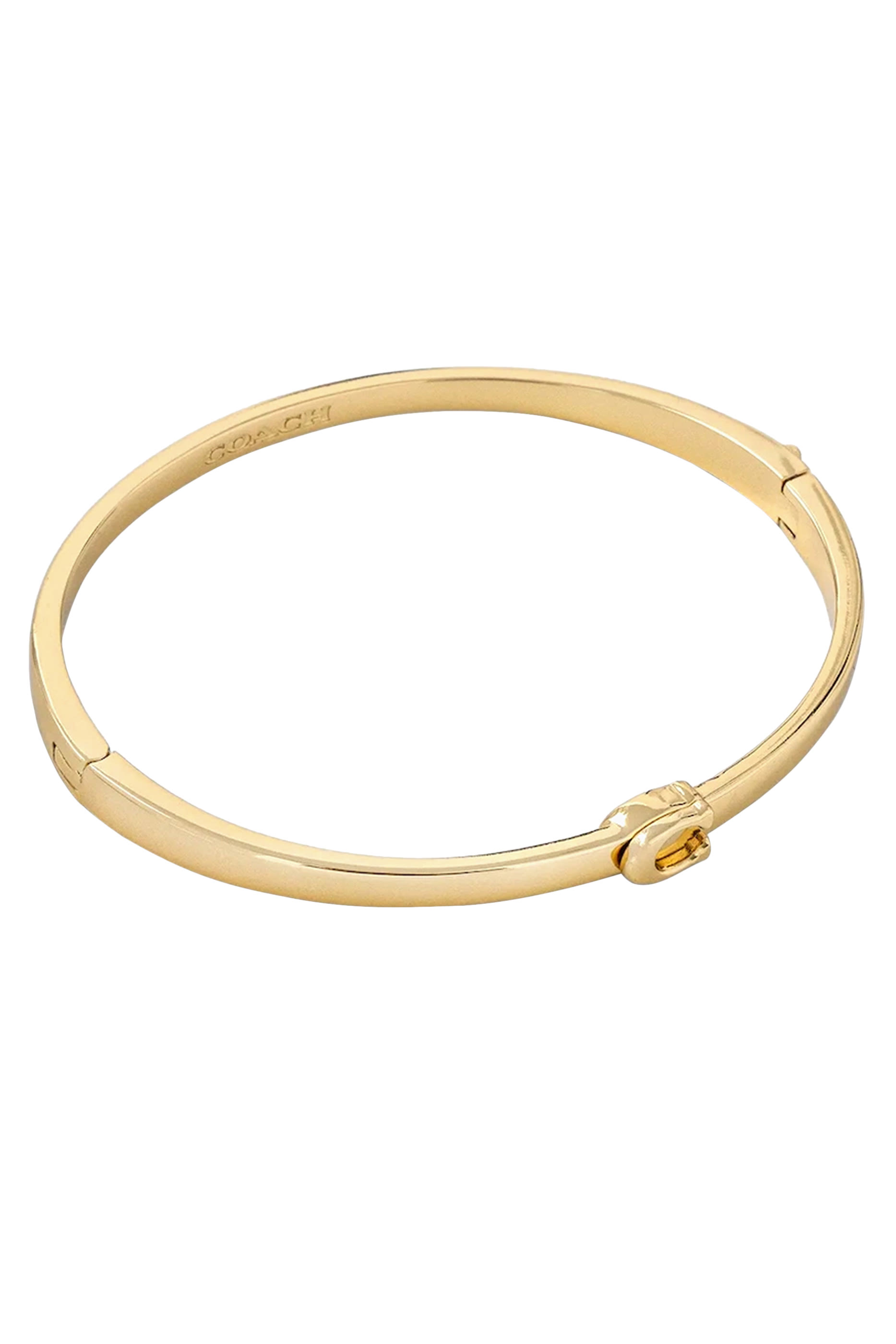 Signature C Boxed Bangle, Brass